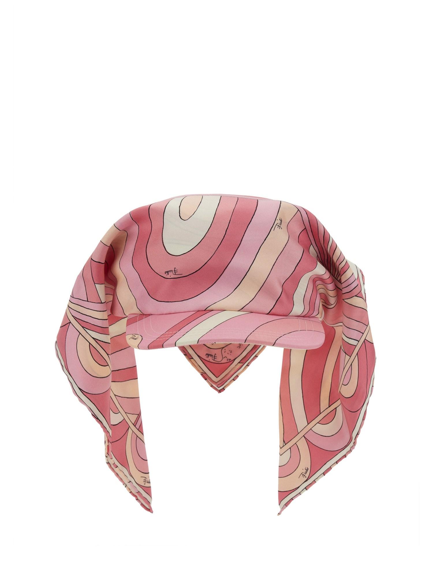 PUCCI Visor With Scarf in Pink | Lyst