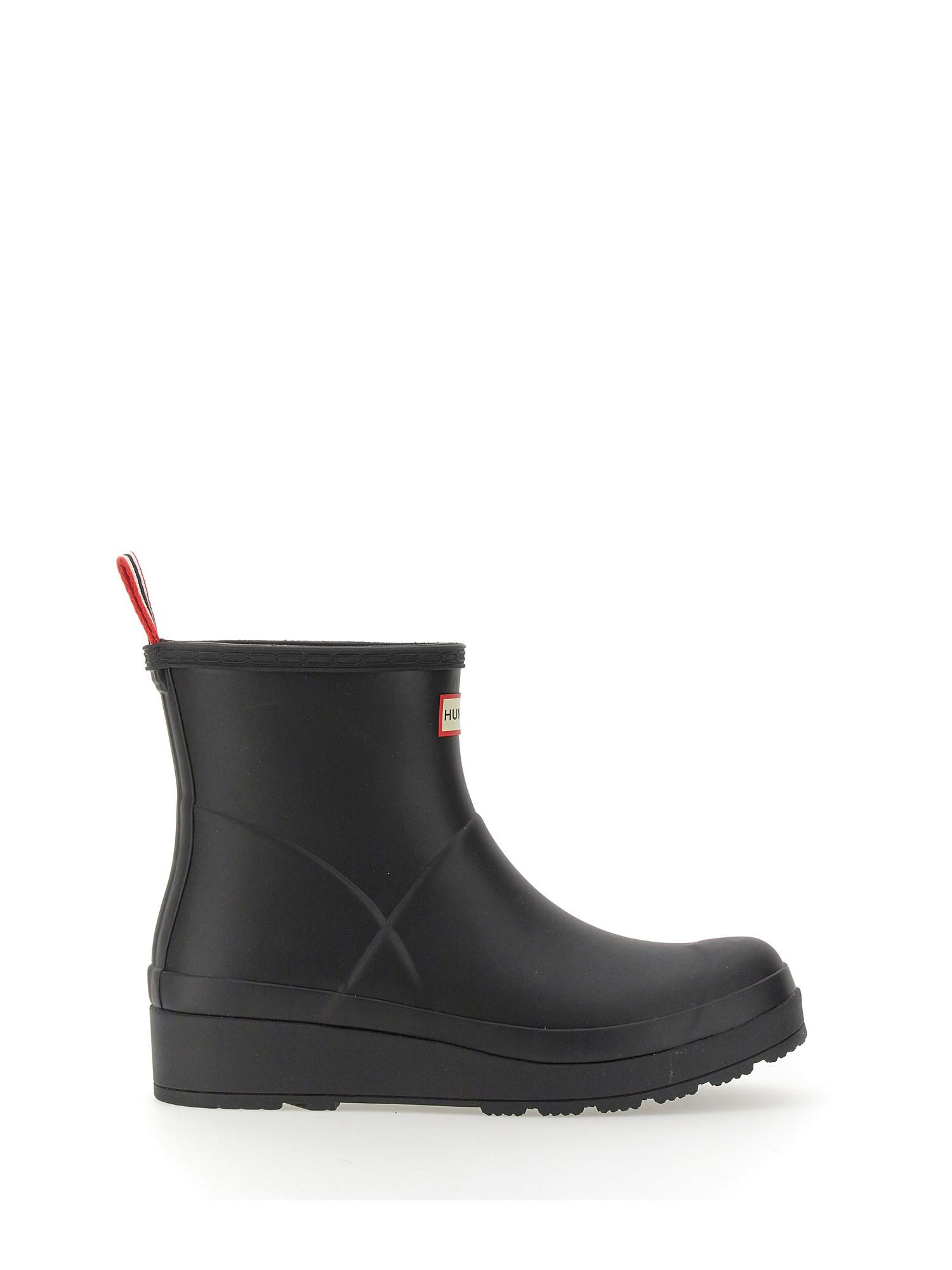 HUNTER Boot With Logo in Black | Lyst