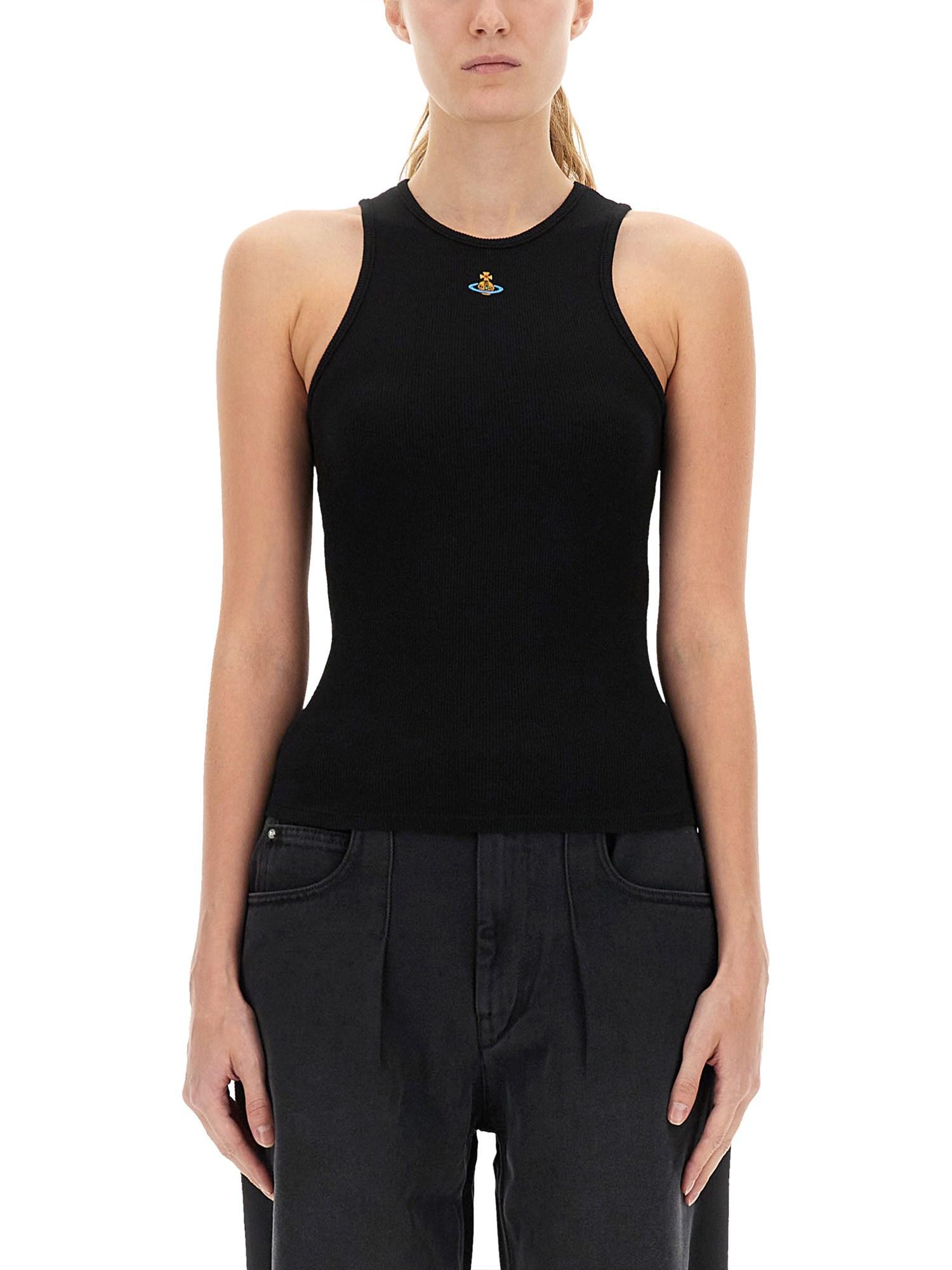 トップス VIVIENNE WESTWOOD design tanktop Vivienne Westwood Red Label Orb Embroidered Tank Top for