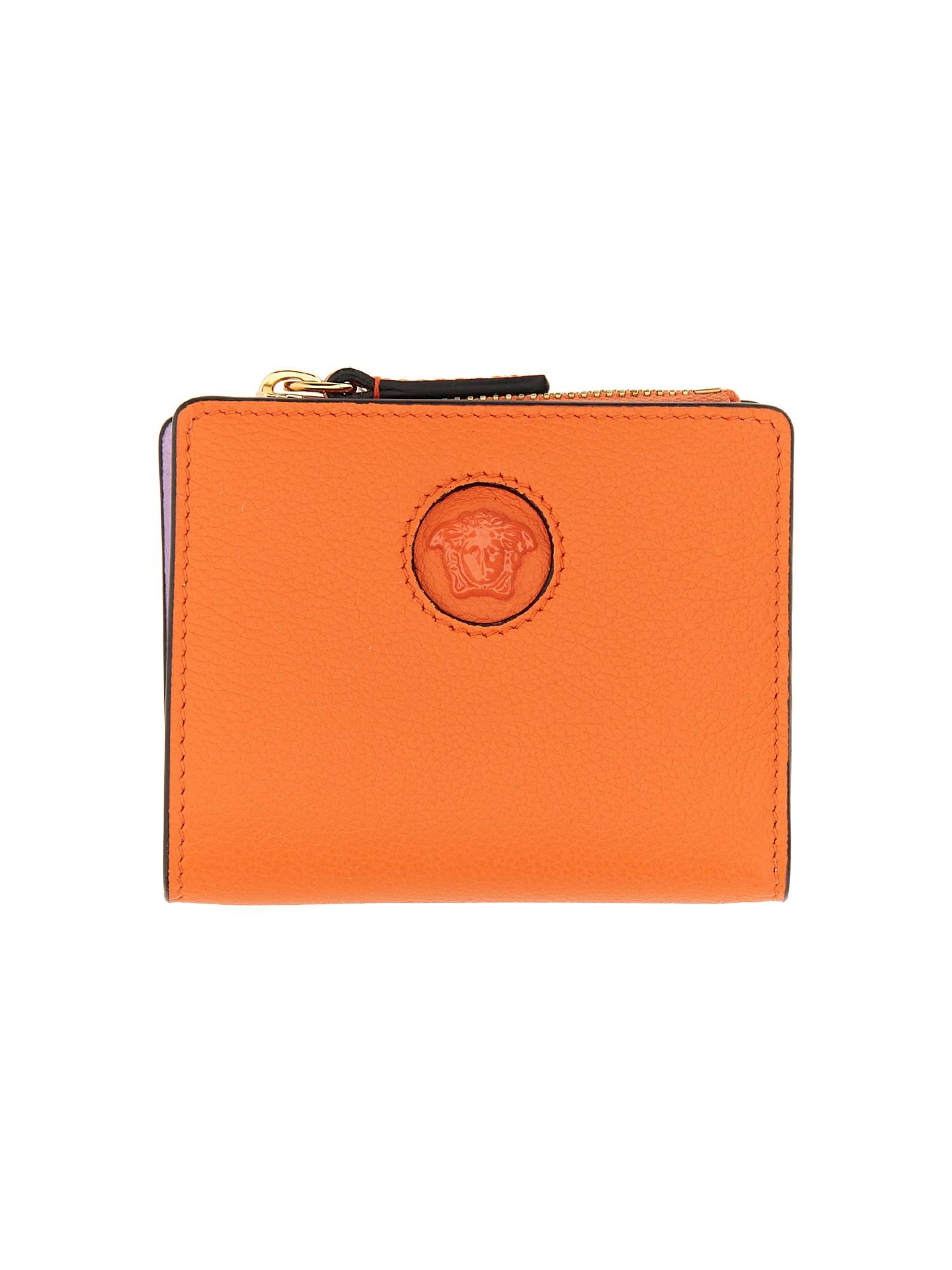 Versace Jellyfish Wallet in Orange | Lyst