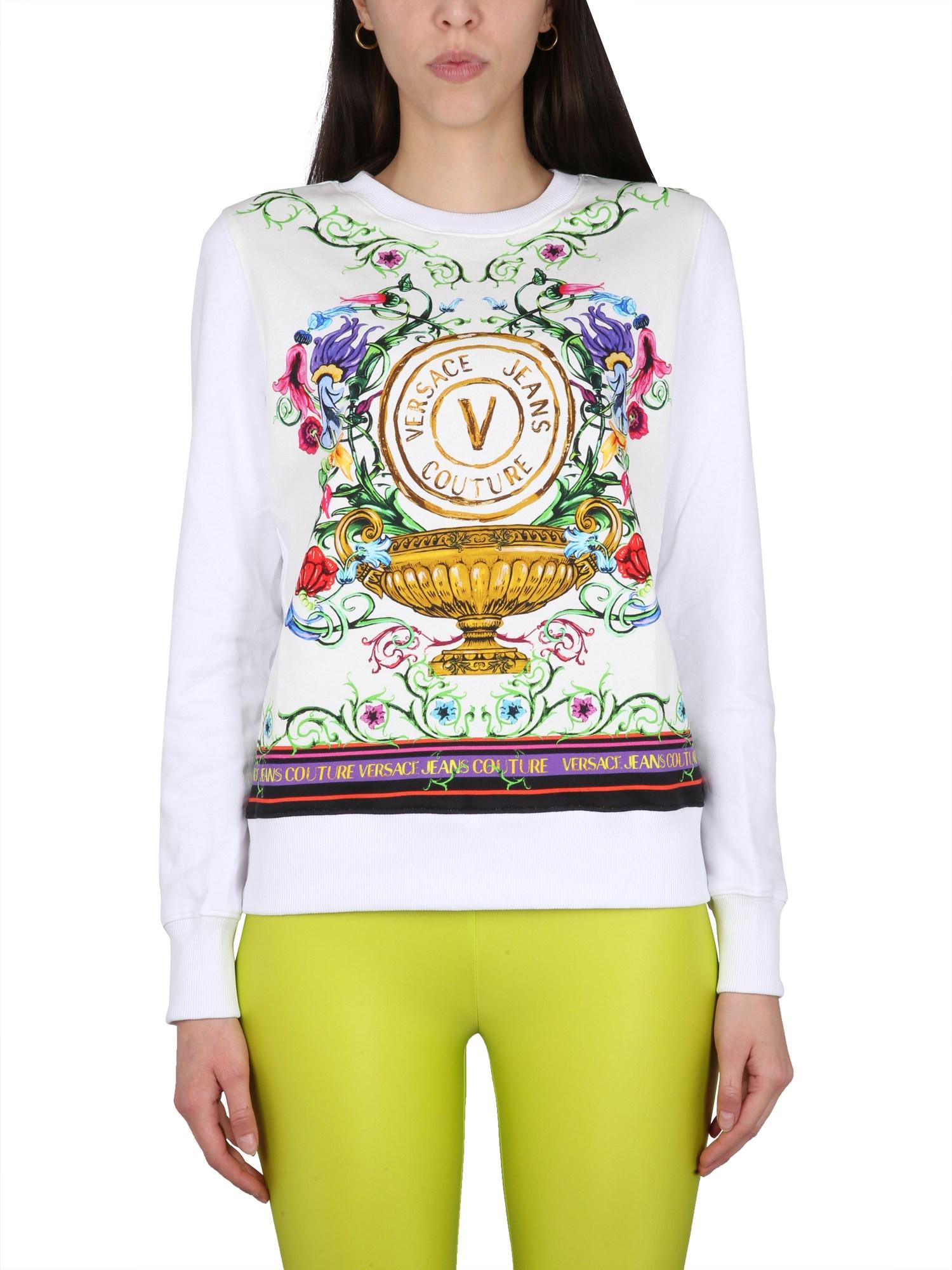Versace Jeans Couture Crewneck Sweatshirt in Gray | Lyst