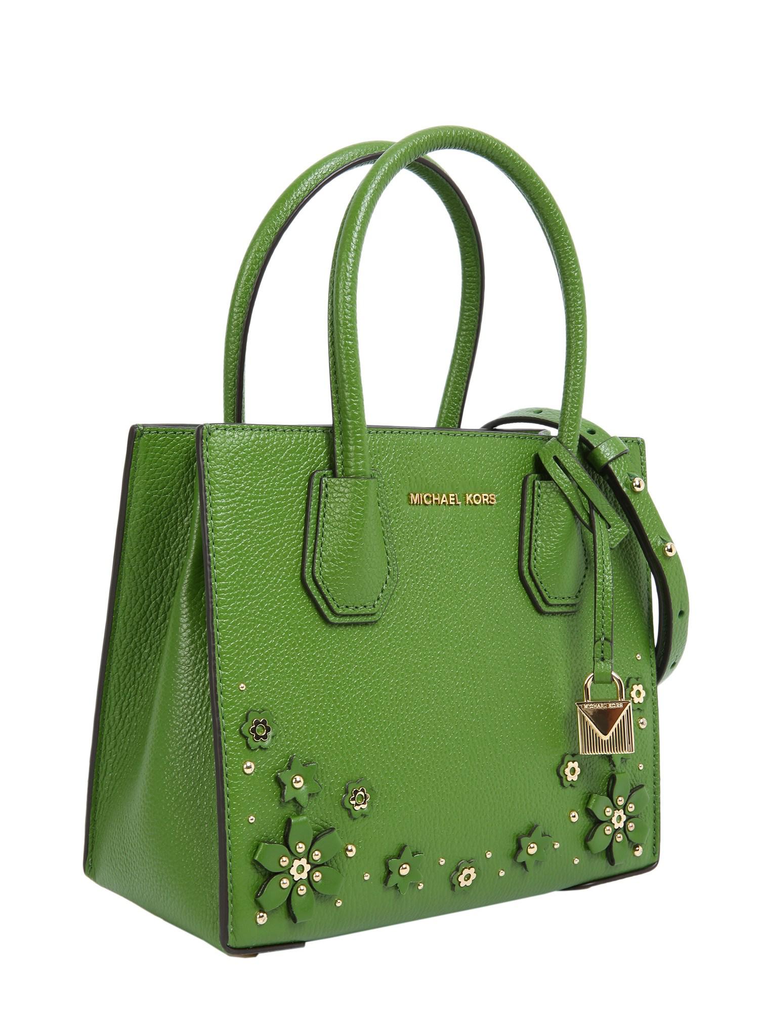 BORSA MESSENGER MEDIUM MERCER CON PATCH FLOREALIMICHAEL Michael Kors in  Pelle di colore Verde | Lyst