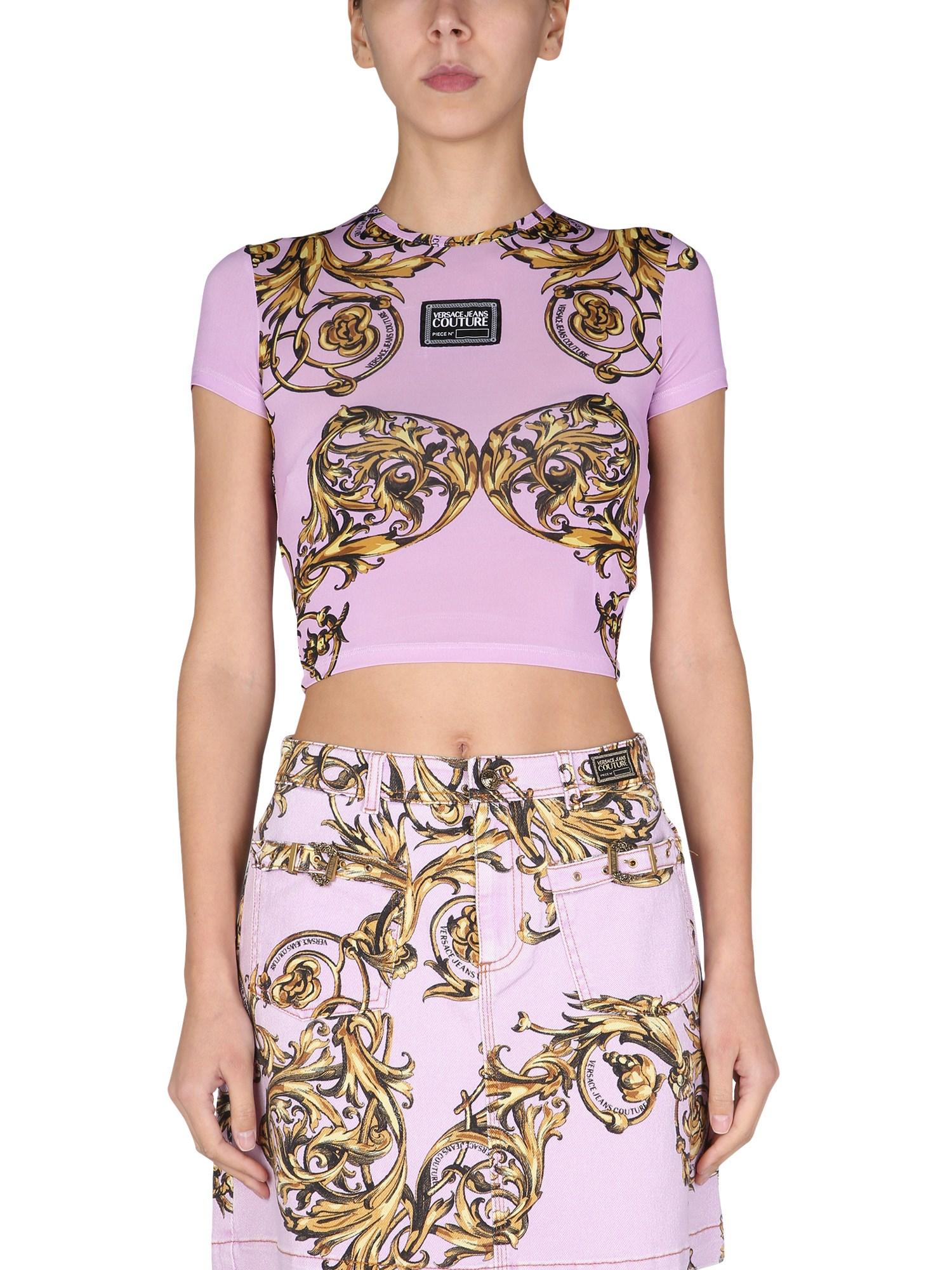 versace jeans couture crop top