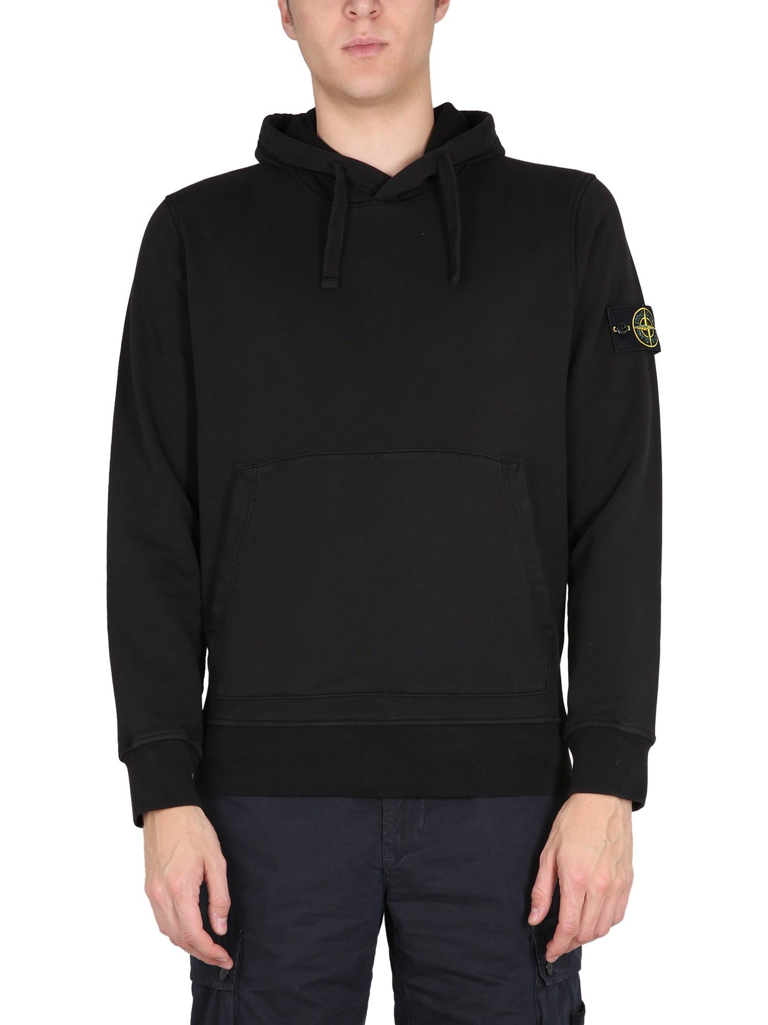 Definere Absay Ordinere Stone Island Sweatshirt With Logo in Black for Men | Lyst