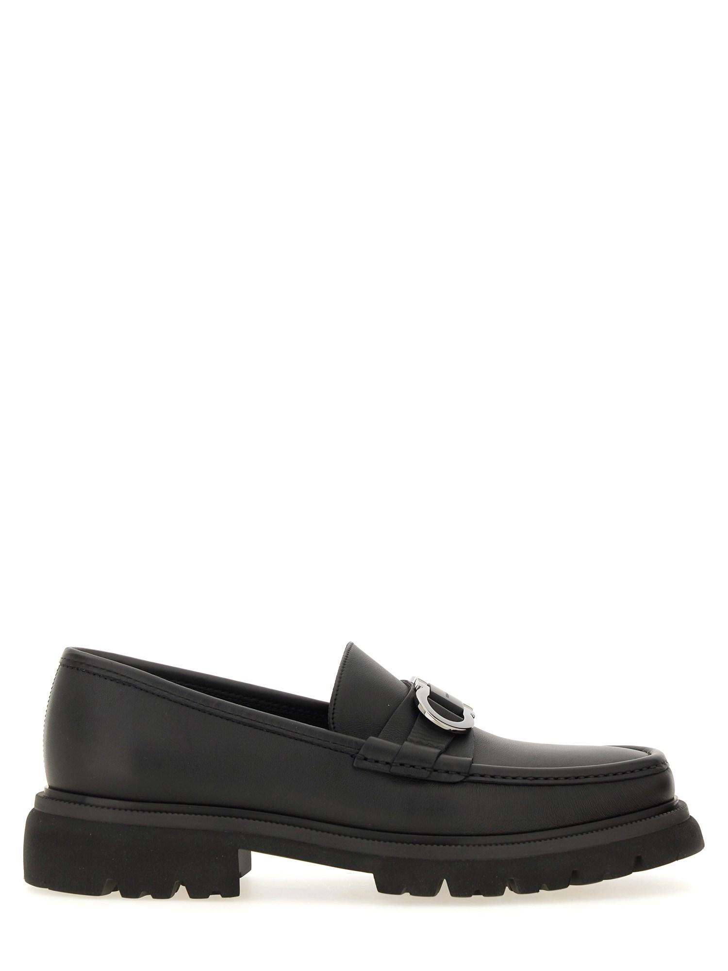 Ferragamo Moccasin Ornament Gancini in Black for Men Lyst