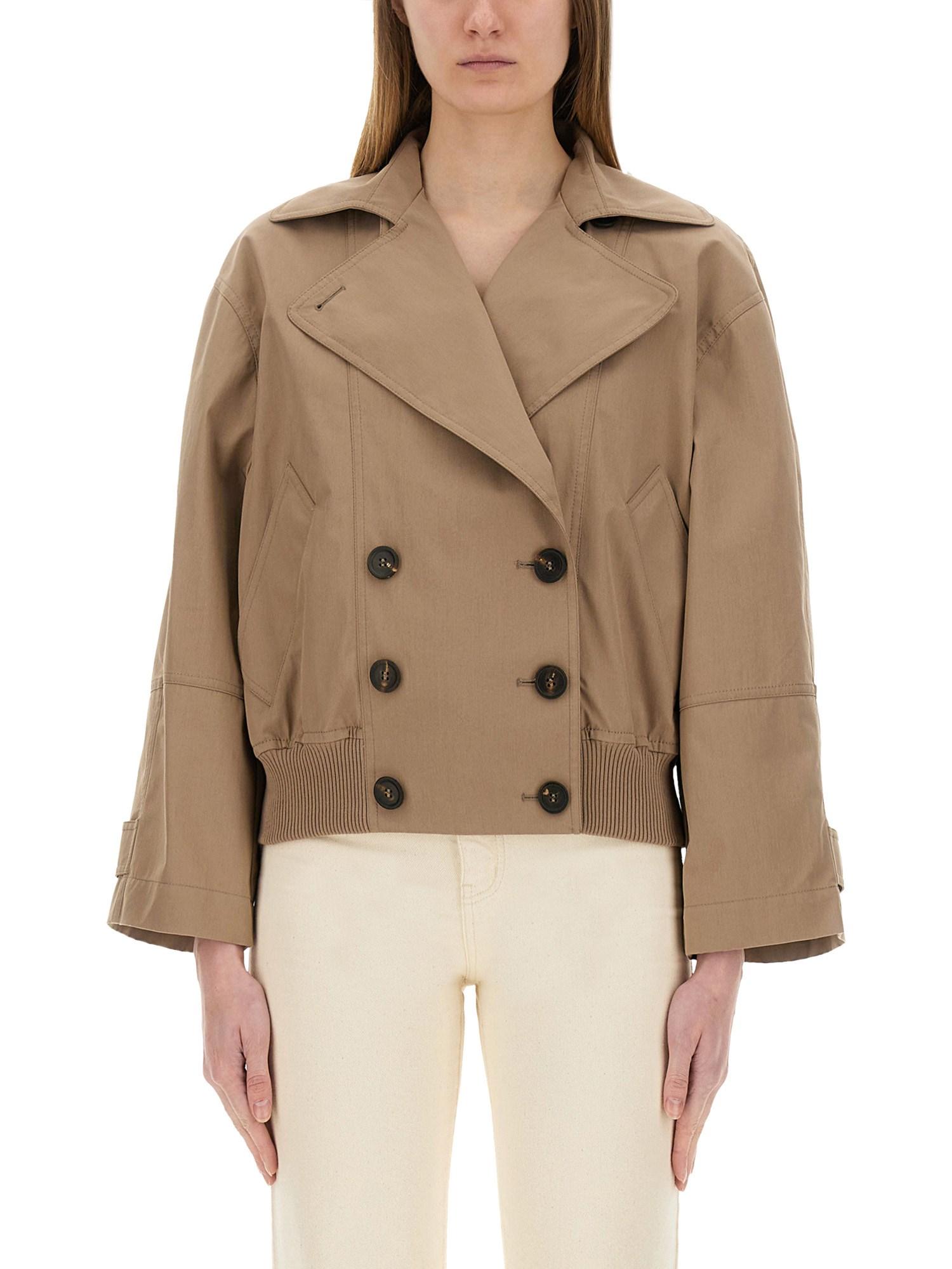 ブルゾン Brunello Cucinelli Techno Cotton Membraned Panama Crop Caban Brunello Cucinelli Techno Cotton Membraned Panama Crop Caban