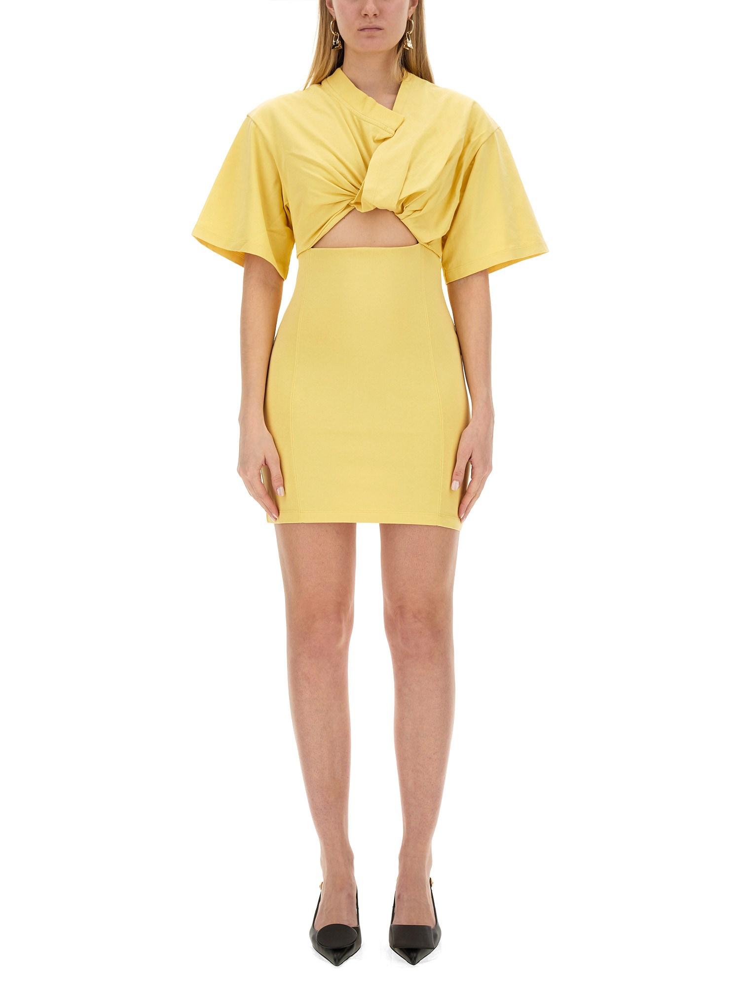 Jacquemus Bahia Dress in Yellow Lyst UK