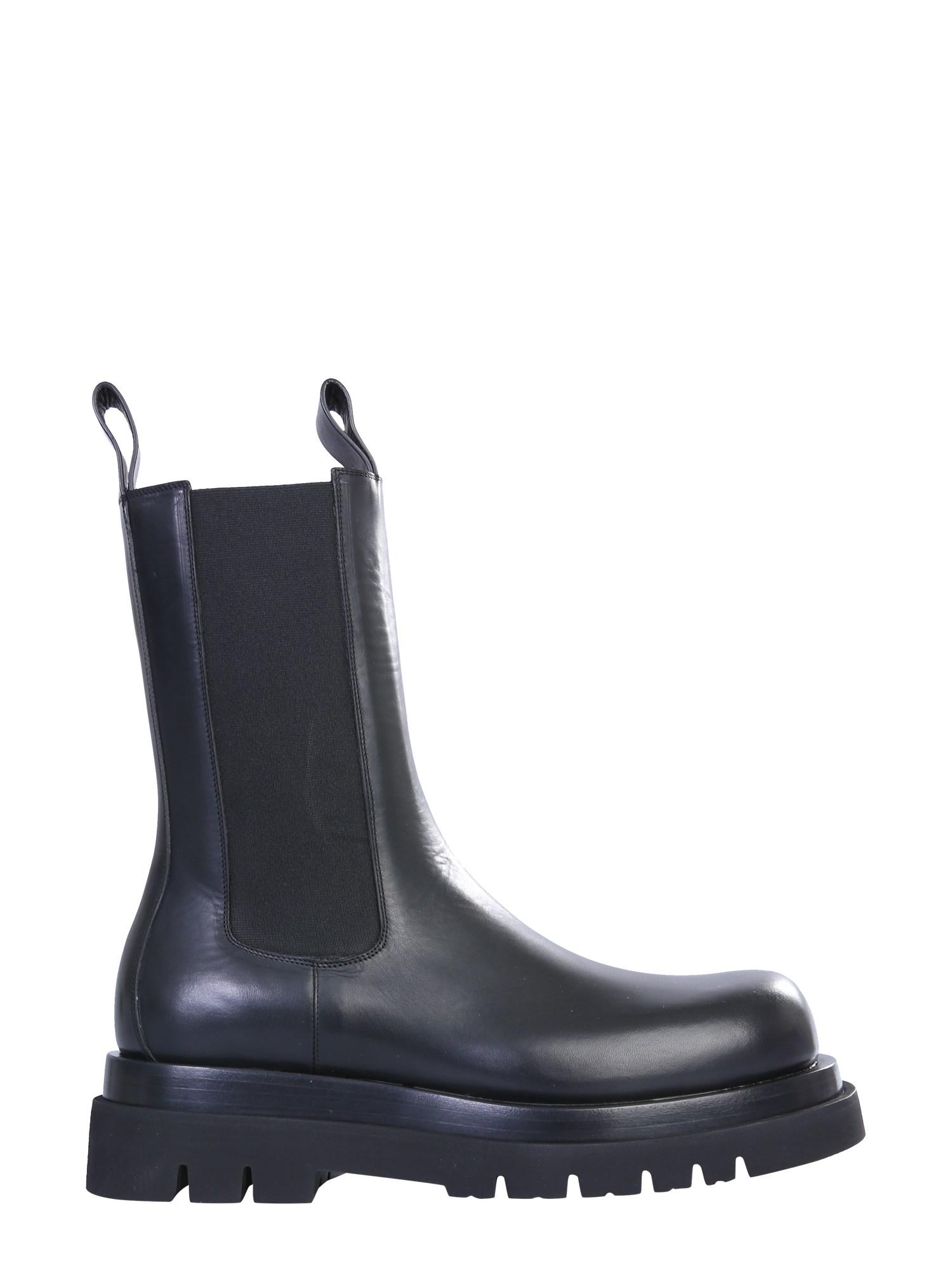 Bottega Veneta Chelsea Bv Lug Leather Boots in Black for Men - Lyst
