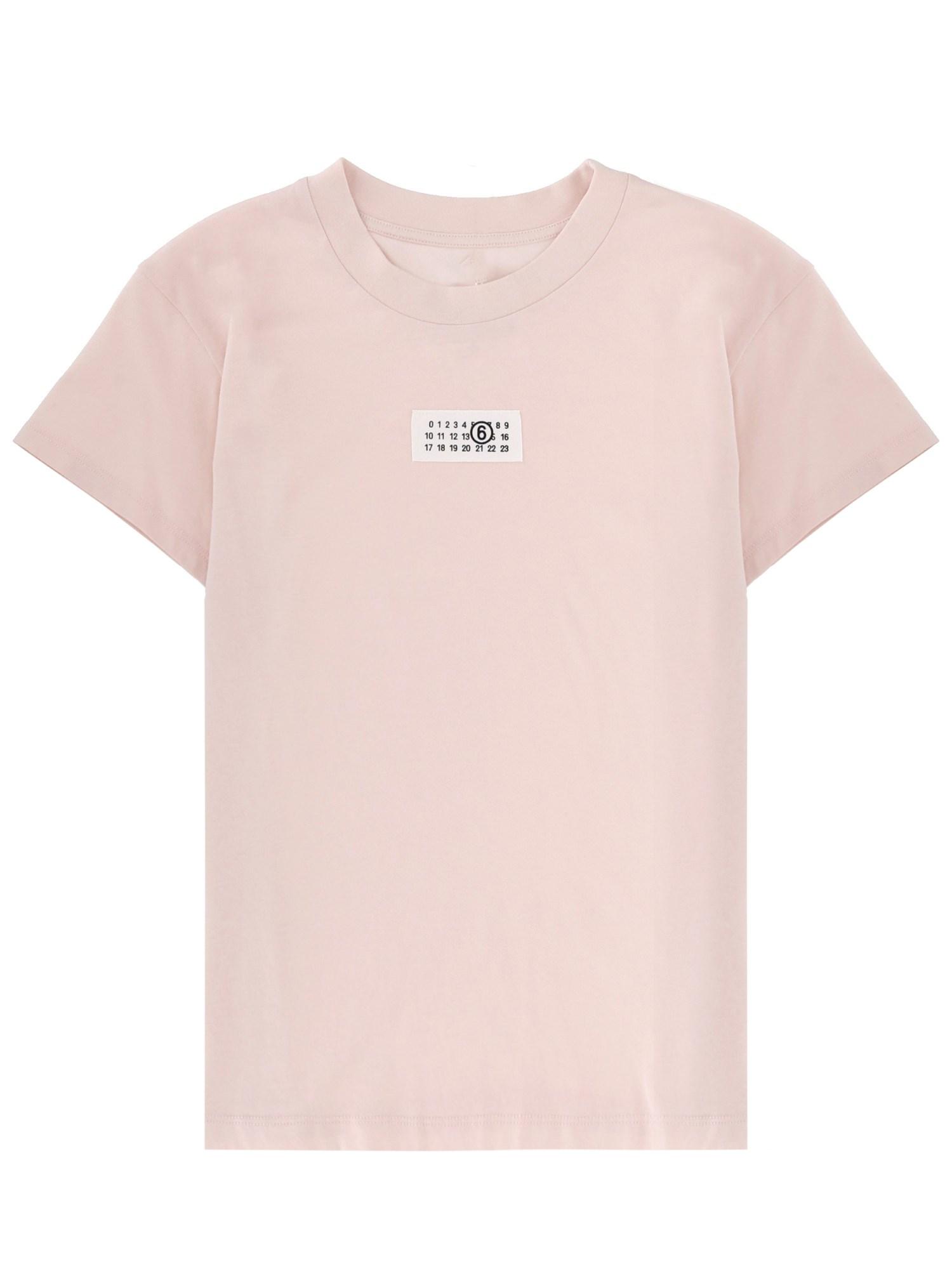 MM6 by Maison Margiela T-Shirt With Logo in Pink | Lyst