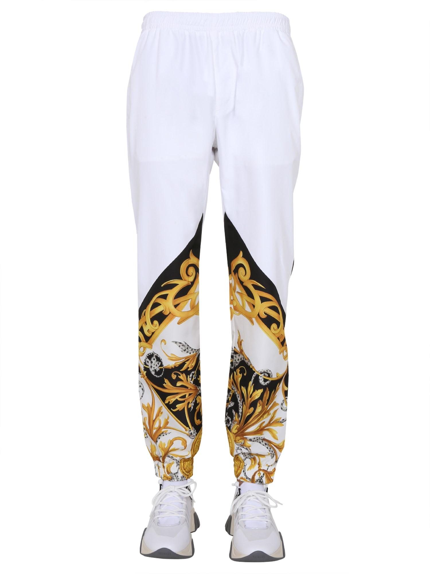 Versace Technical Fabric JOGGING Trousers With Baroque Acanthus Print ...