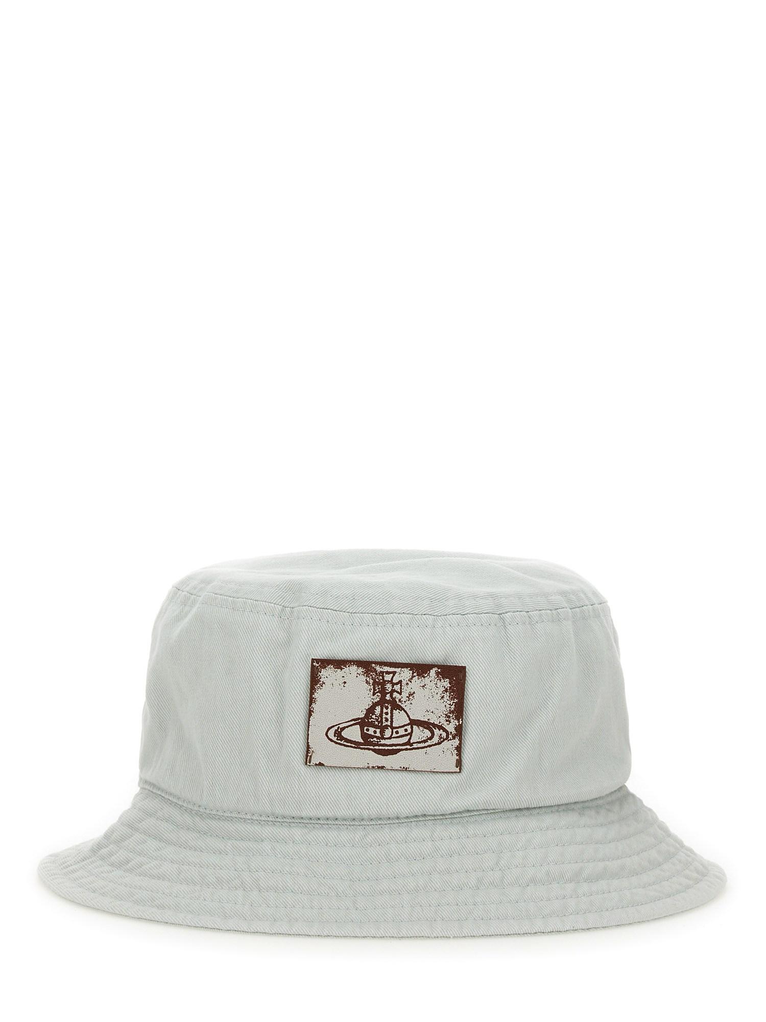ハット VIVIENNE WESTWOOD BUCKET HAT WITH LOGO Vivienne Westwood Bucket Hat With Logo in White | Lyst