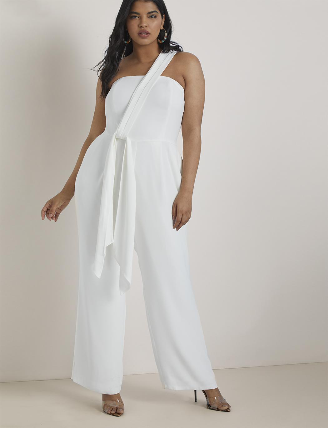 Eloquii white jumpsuit Clearance