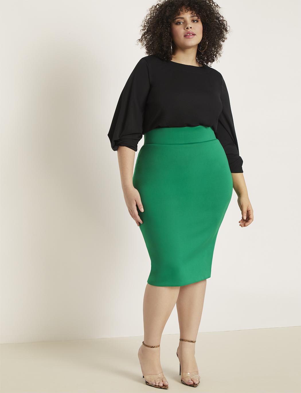 faux leather pleated skirt midi