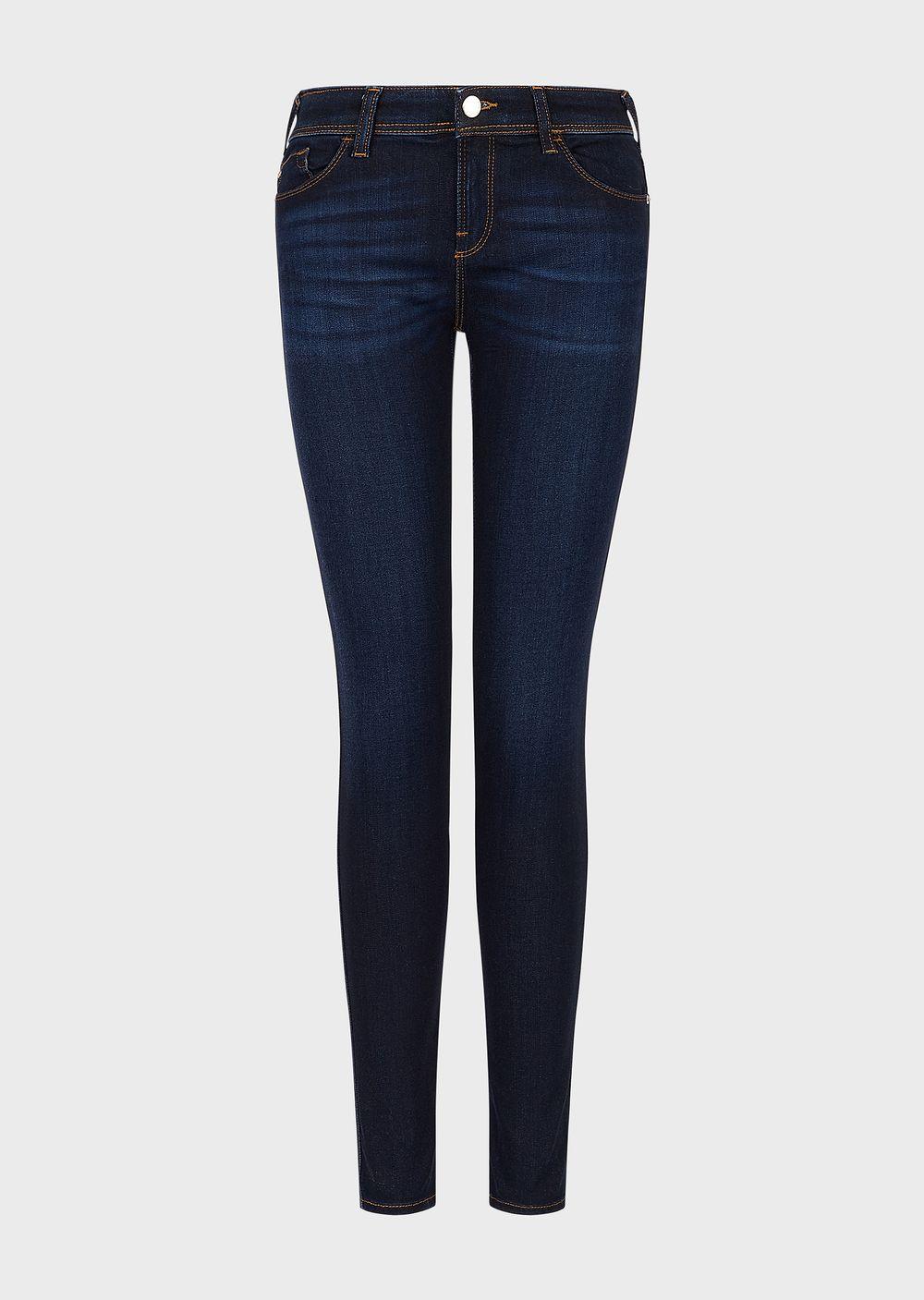 Emporio Armani J28 Medium-waisted Super Skinny-leg Lyocell Denim Jeans in  Blue | Lyst