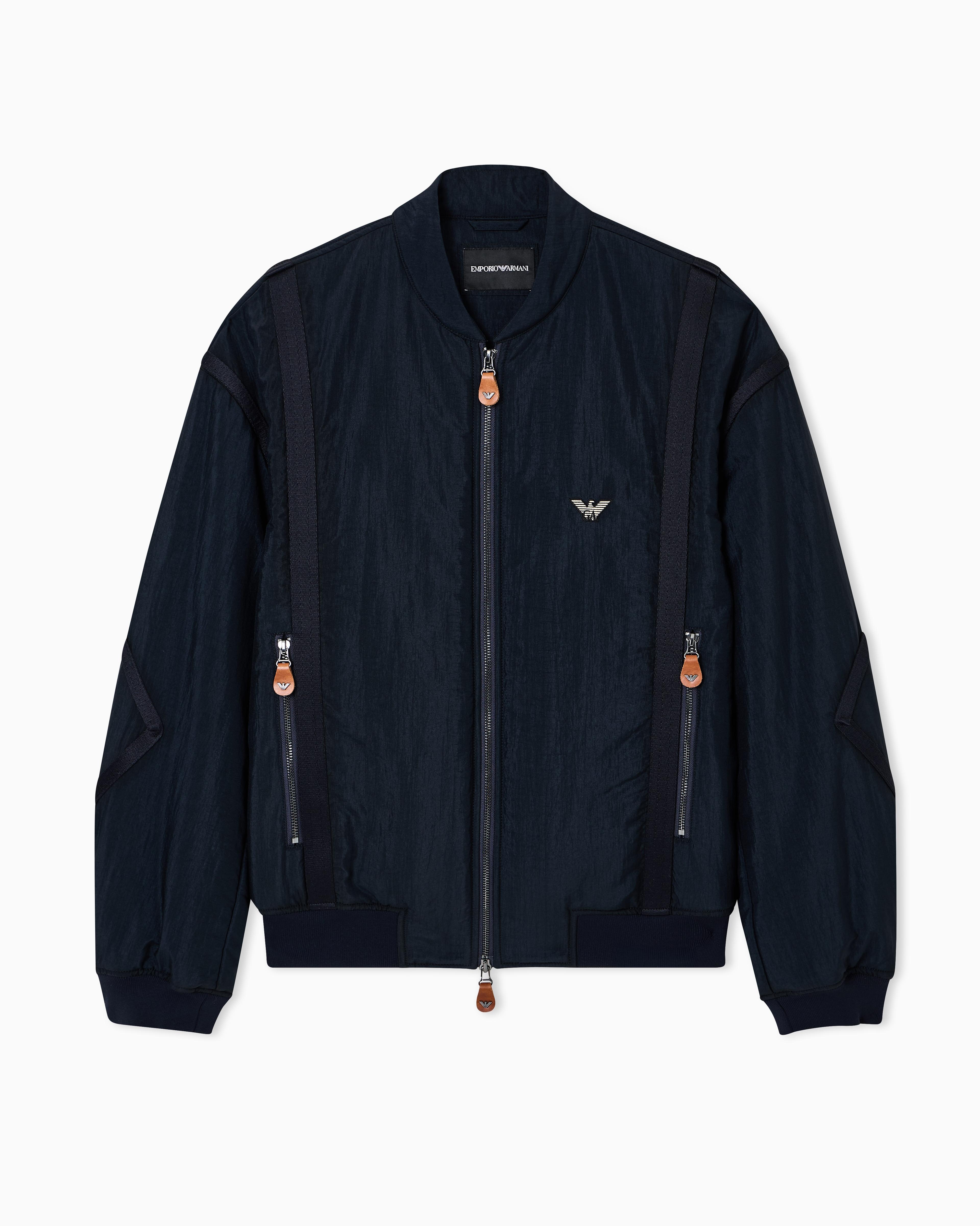 ジャケット・アウター 90s 46 EMPORIO ARMANI Down Nylon Bomber emporio-armani-Blu-Navy-Bomber