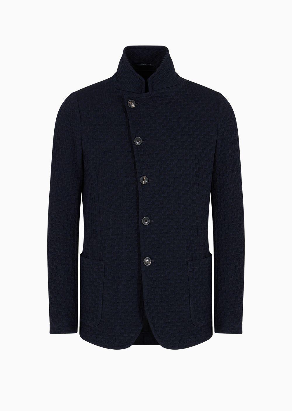 Emporio Armani Guru-collar Jacket With Off-center Fastening