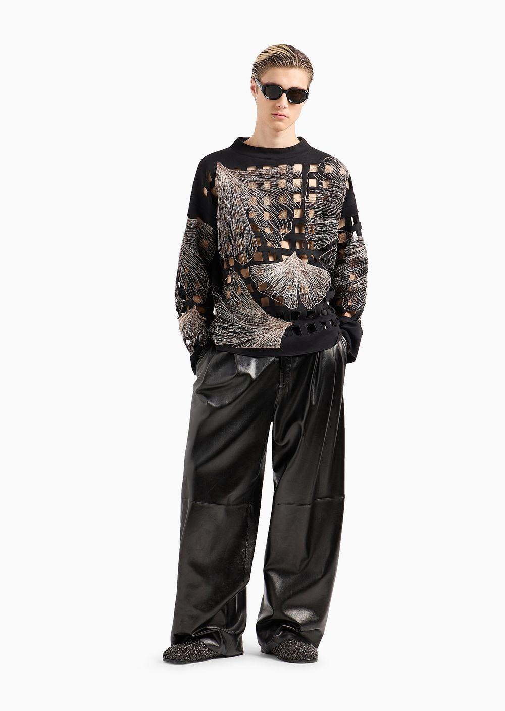 Emporio Armani Leather Pants in Black for Men Lyst