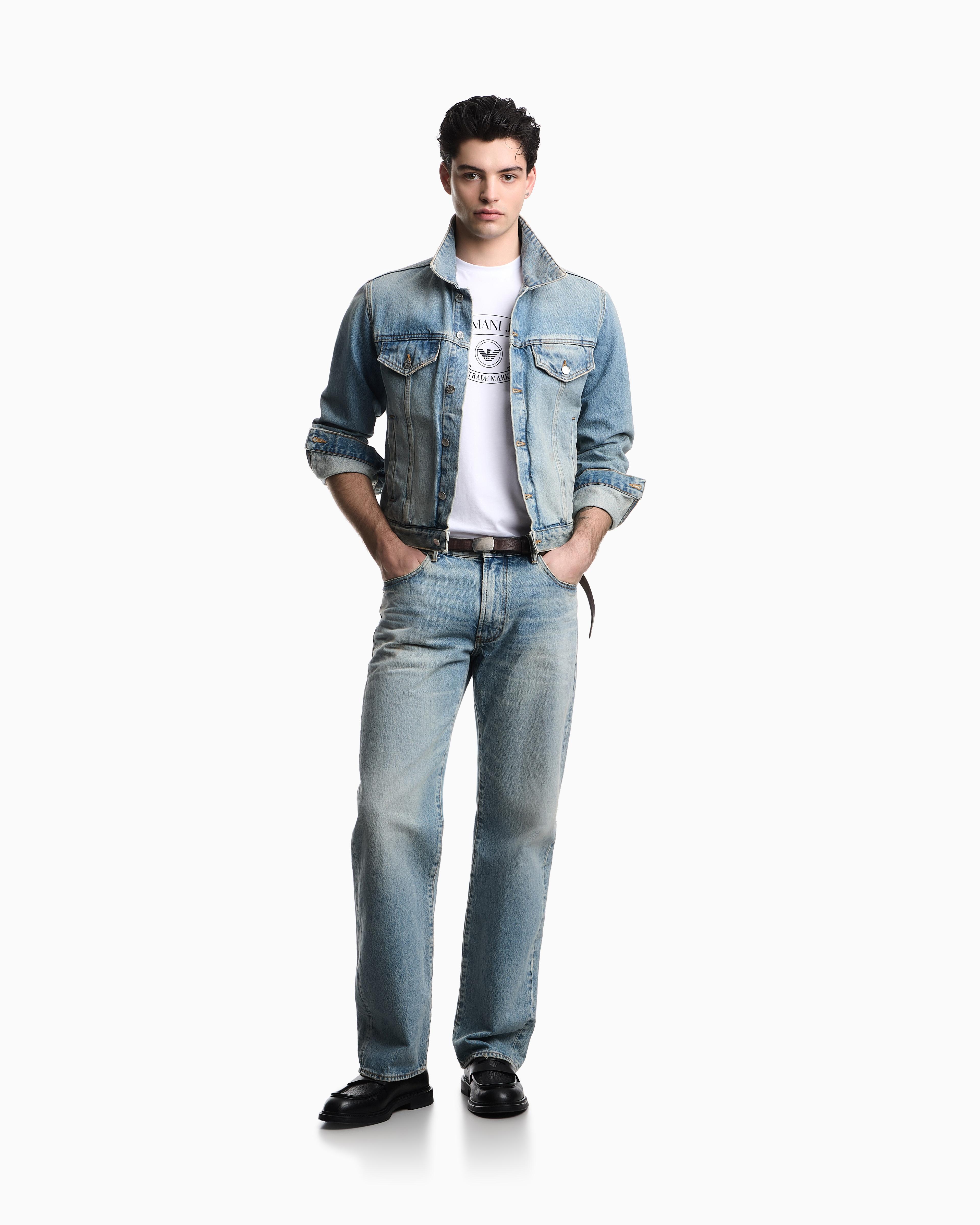 Emporio Armani Armani Jeans Denim Jacket in Blue for Men | Lyst