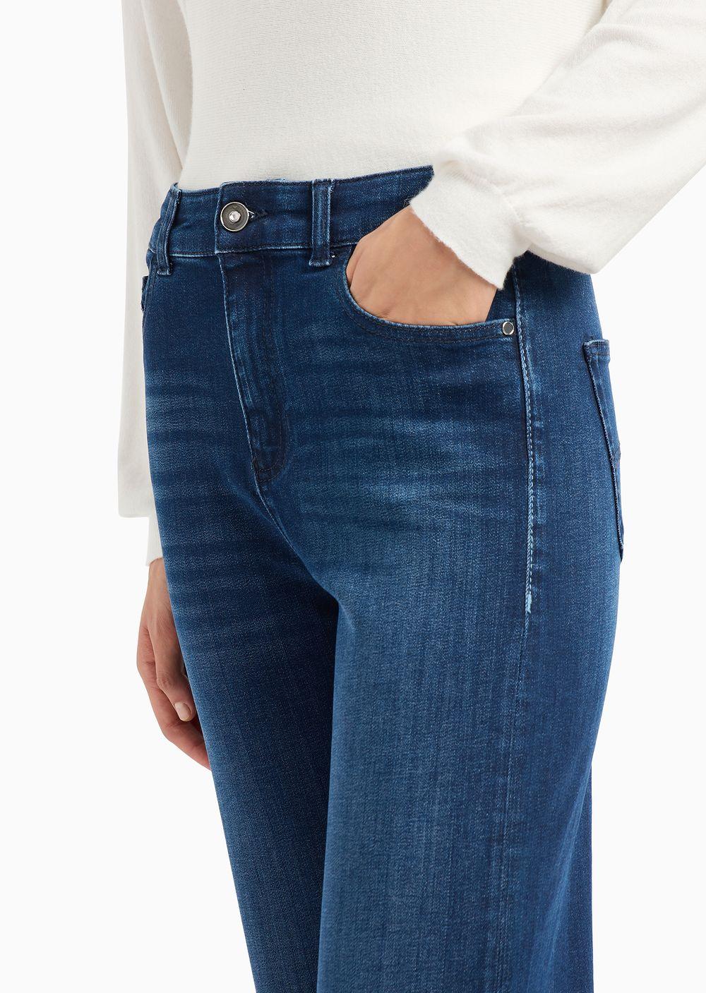 J31 high-rise cropped wide leg denim jeans