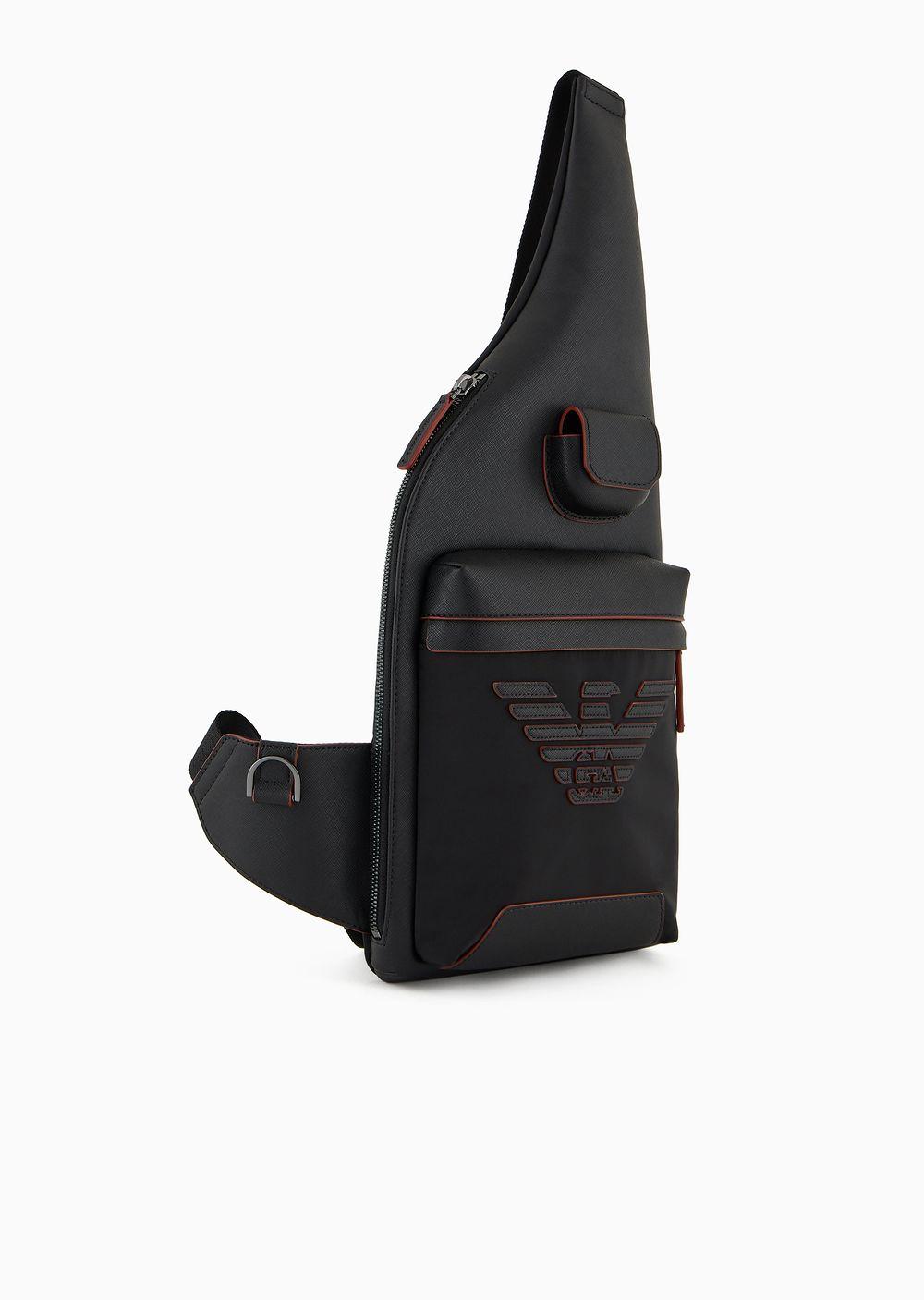 Zaino Monospalla In Saffiano Rigenerato E Nylon Riciclato Asv da