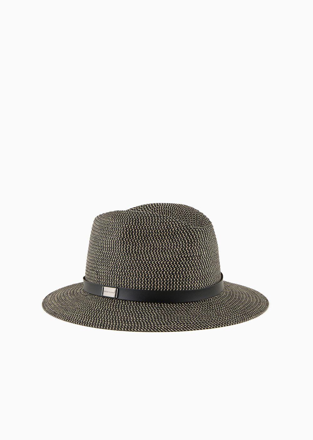 Woven, perforated paper yarn wide-brimmed hat