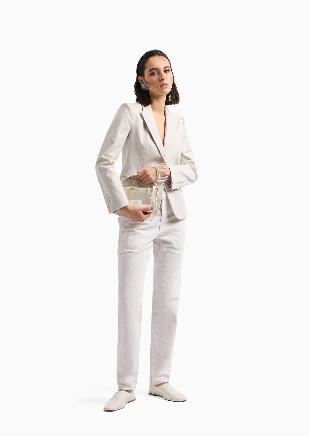 EMPORIO ARMANI - Cotton Blend Blazer Jacket