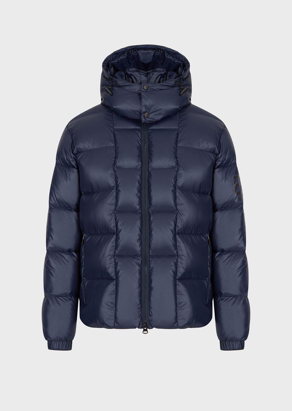 emporio armani water repellent hooded jacket