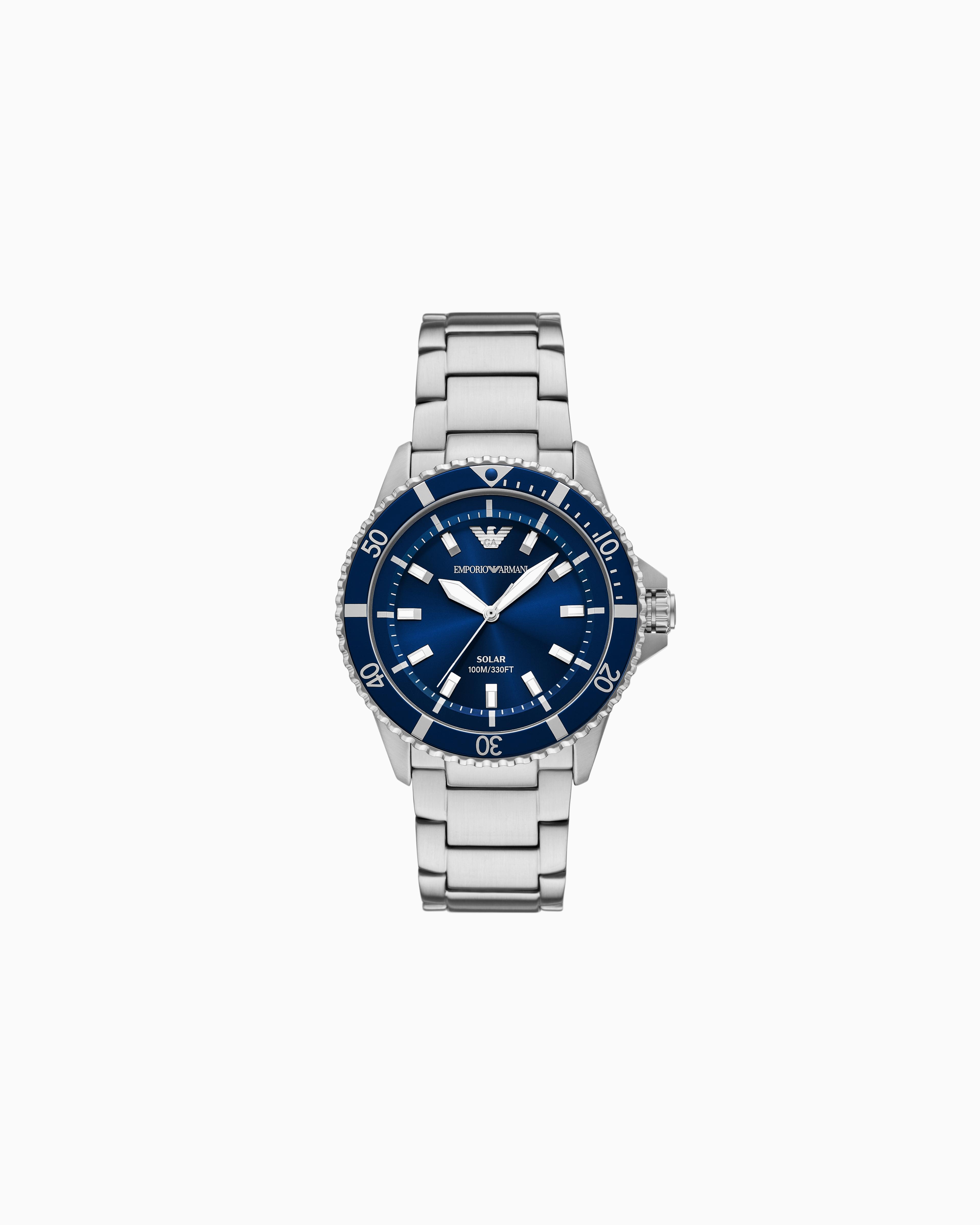 Armani Aviator Armani Uhr Mit Blauem Zifferblatt Herren-Uhren