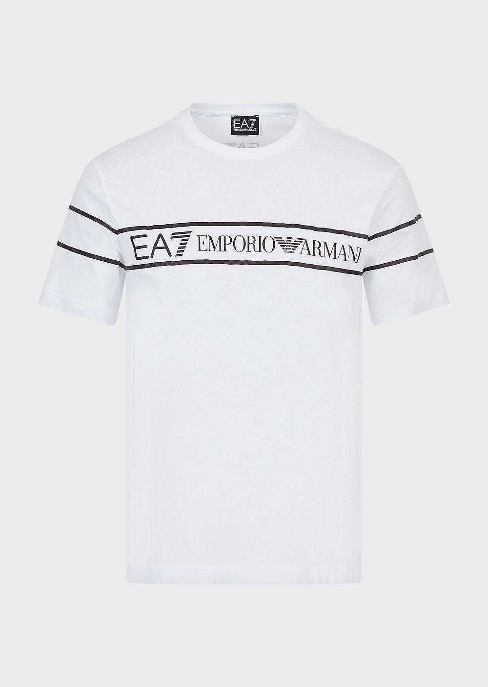 Emporio Armani Logo Series Cotton T-shirt in White for Men | Lyst