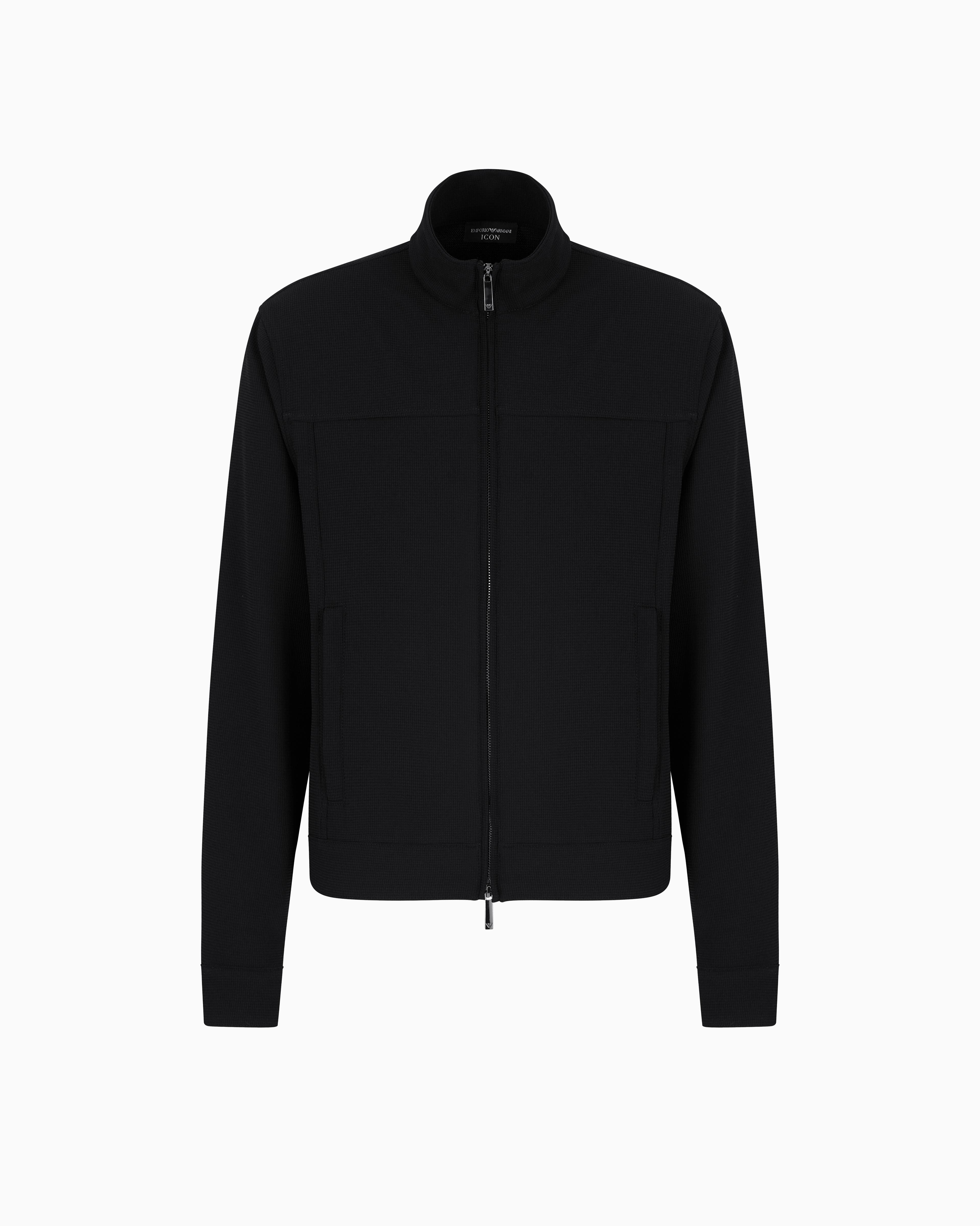 Emporio Armani Icon Full-Zip Blouson in Black for Men | Lyst UK