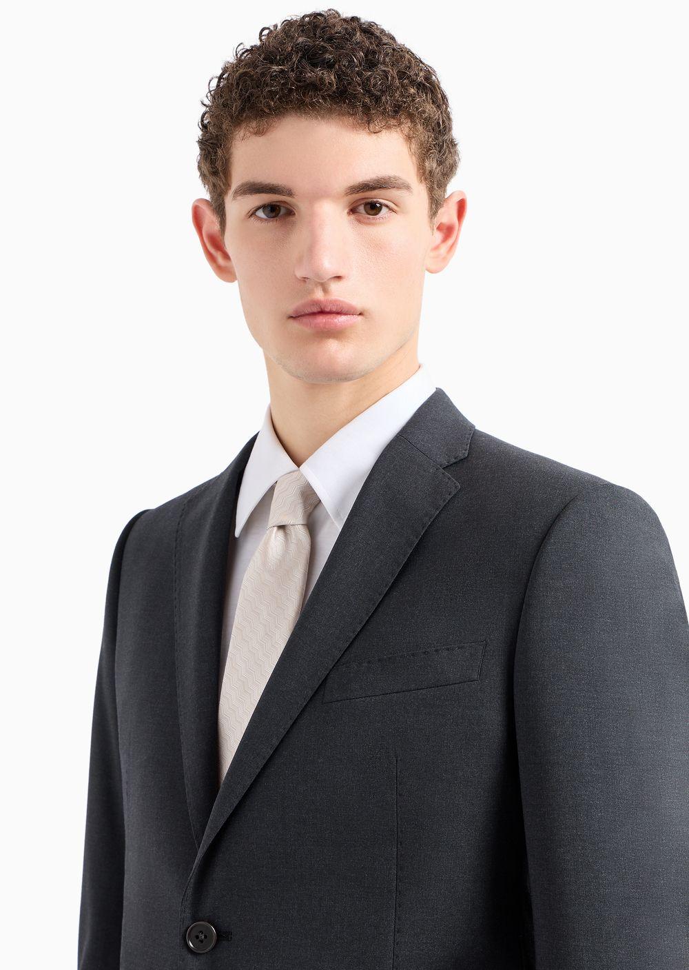 Chevron Jacquard Silk Tie