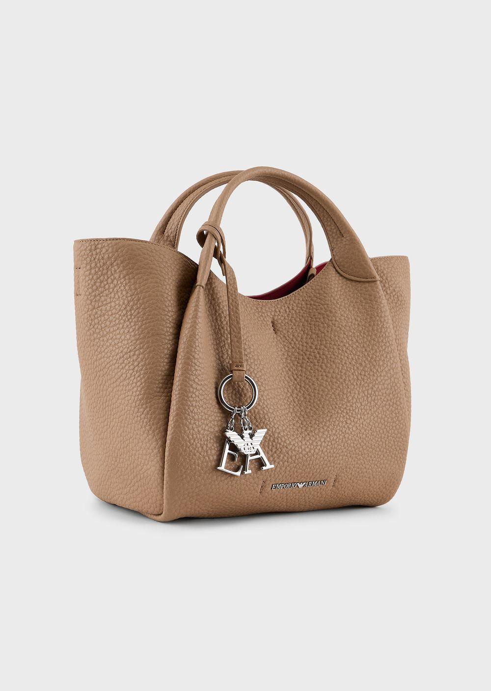 Bolso Shopper Con Acabado Estampado De Elefantes Y Colgante Con