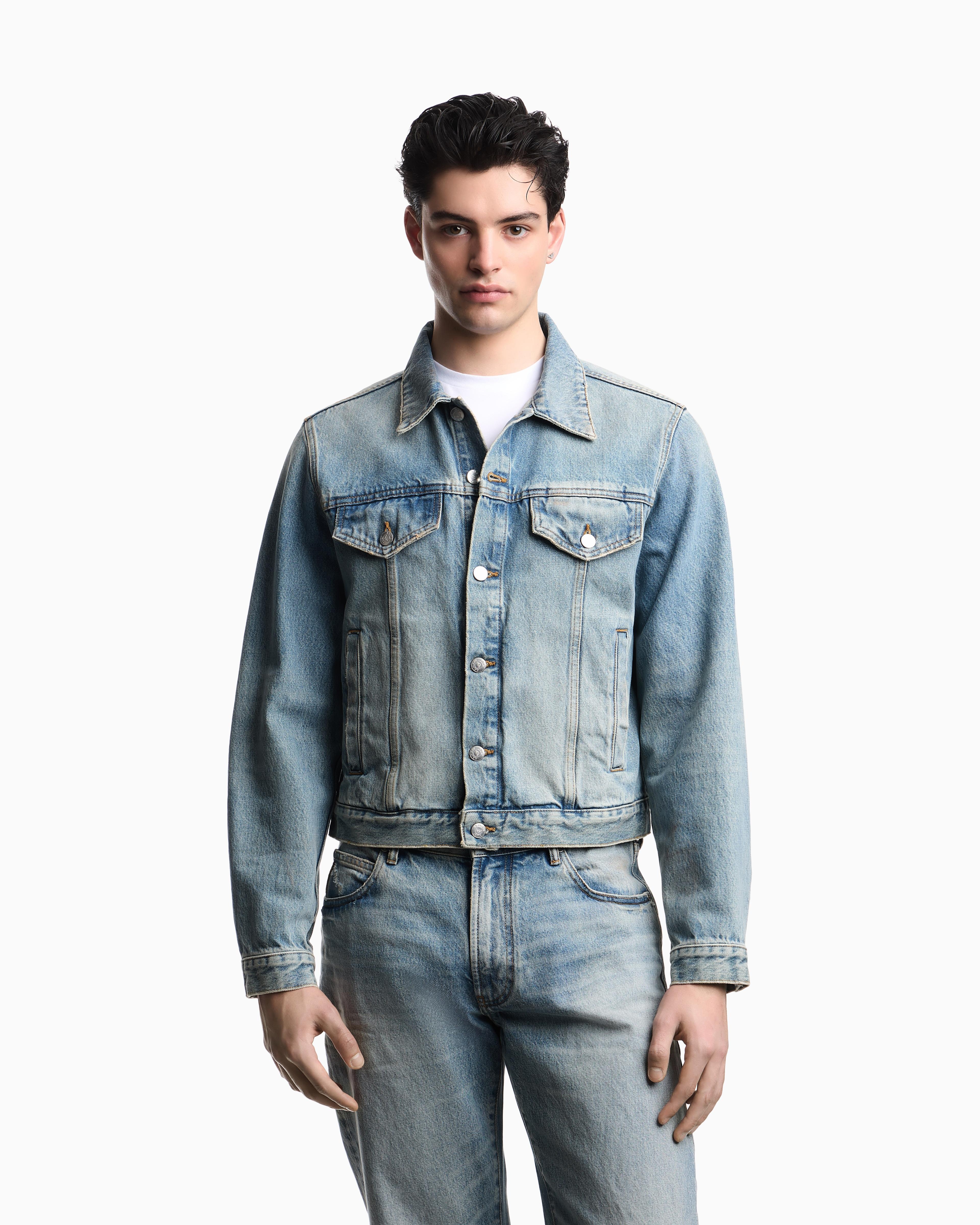 Emporio Armani Armani Jeans Denim Jacket in Blue for Men | Lyst