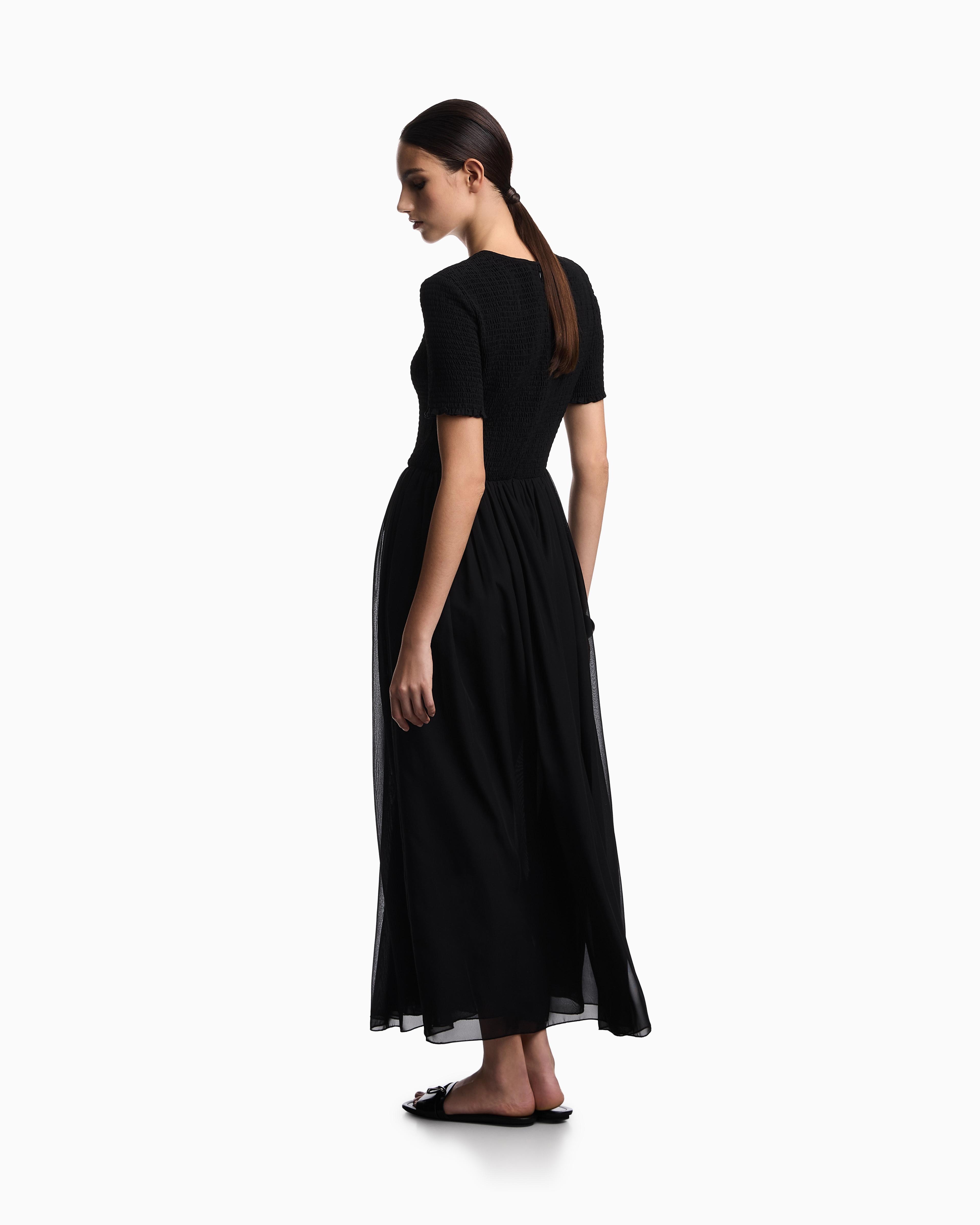 emporio armani black dress Short-Sleeved Long in CUPSHE Women Backless Ruffle belt-size:40 Velvet dress This sleeveless maxi dress new 20% off