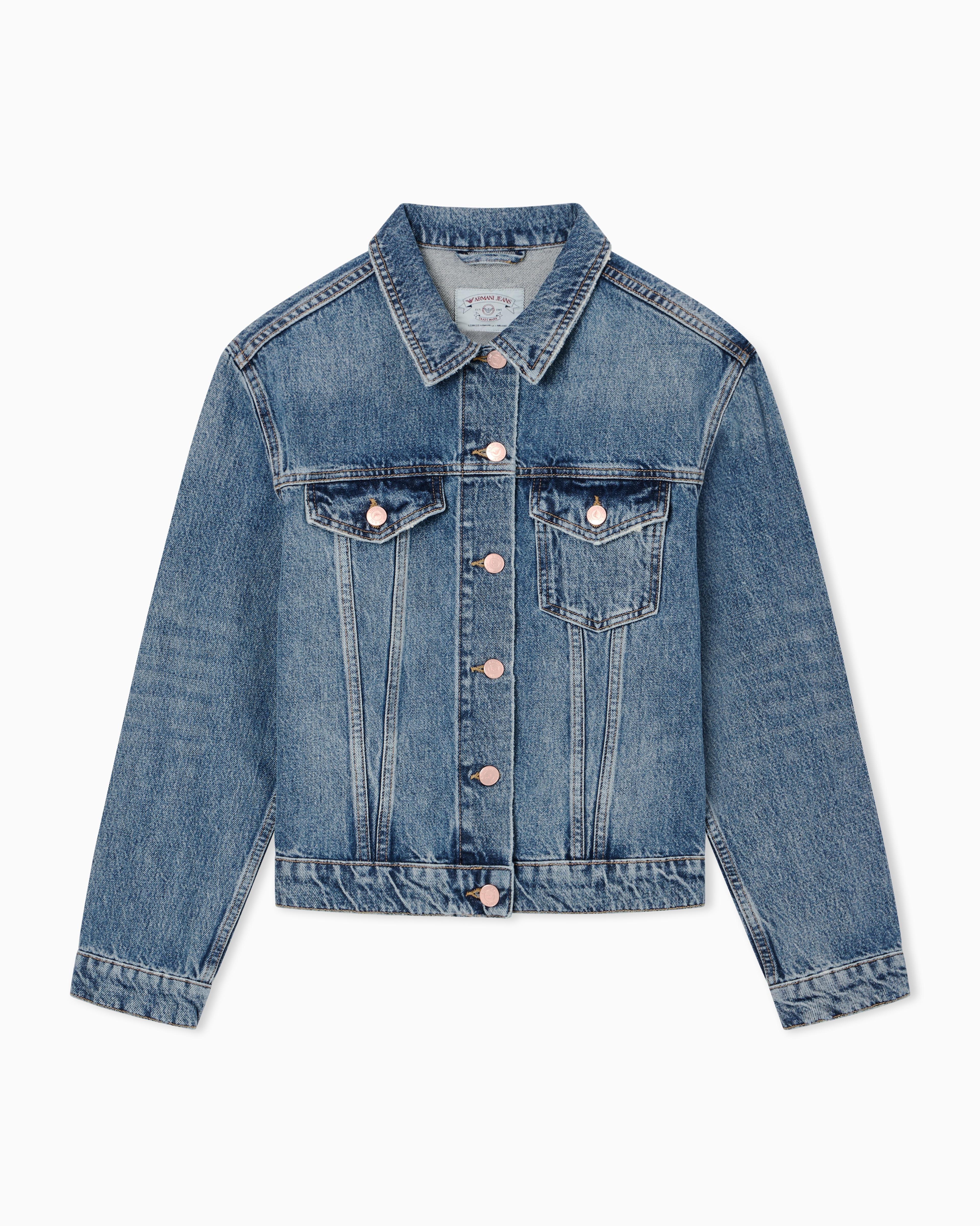 Emporio Armani Armani Jeans Denim Jacket in Blue | Lyst