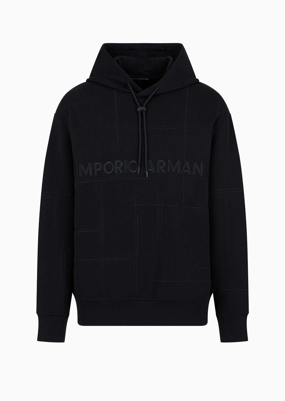 Emporio armani grey deals all over logo sweatshirt
