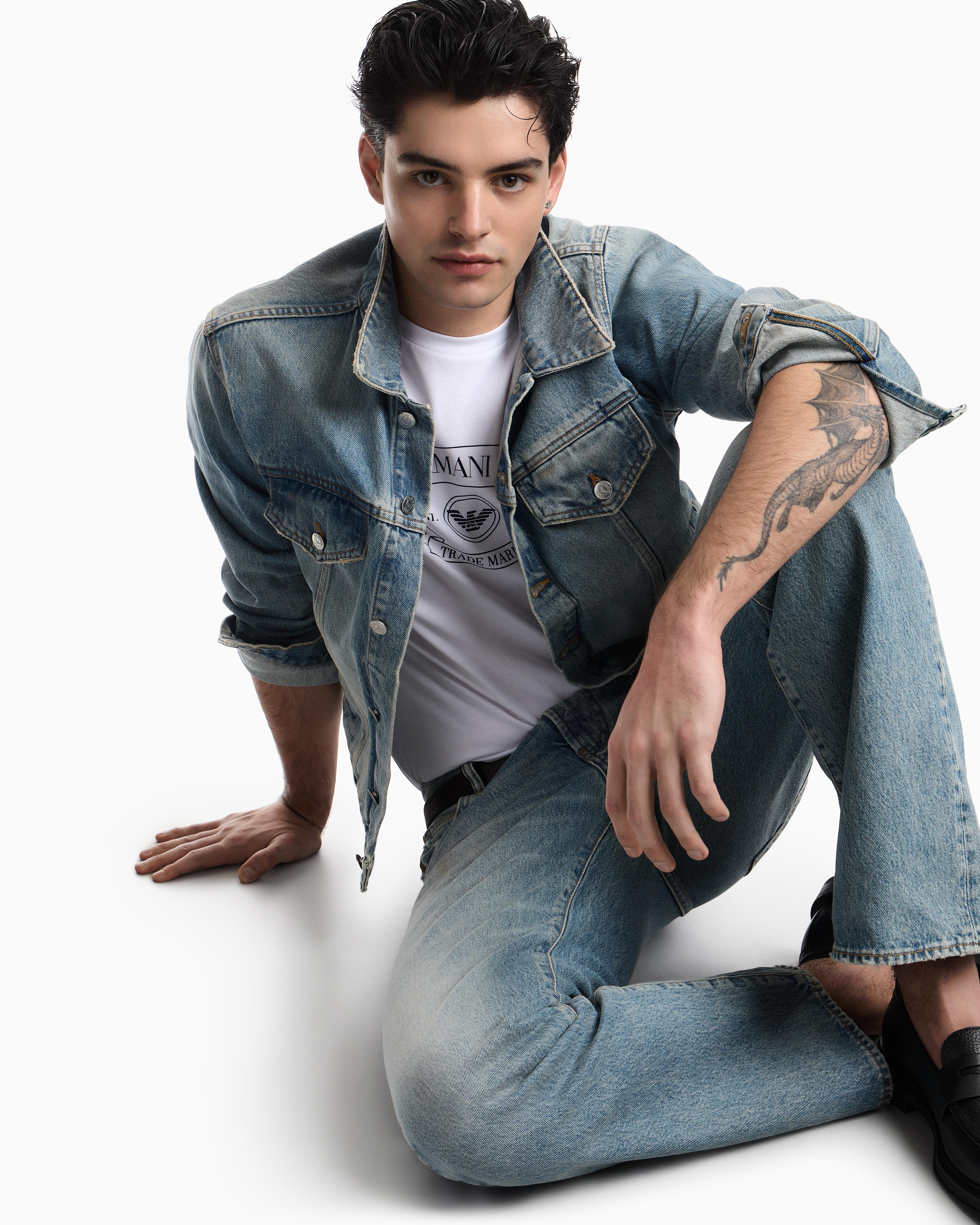 Emporio Armani Armani Jeans Denim Jacket in Blue for Men | Lyst