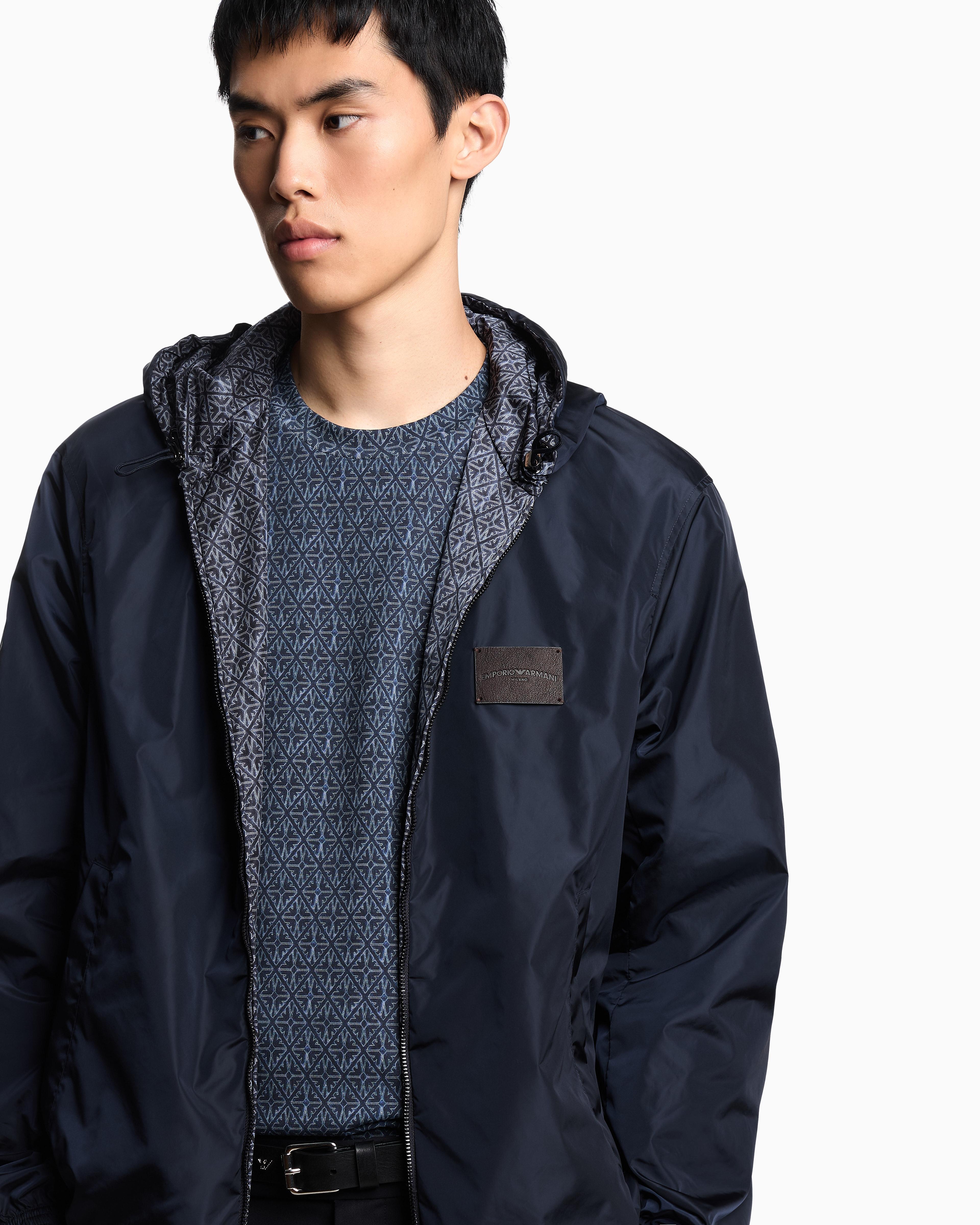 Emporio Armani Reversible Nylon Blouson With Majolica Print in 