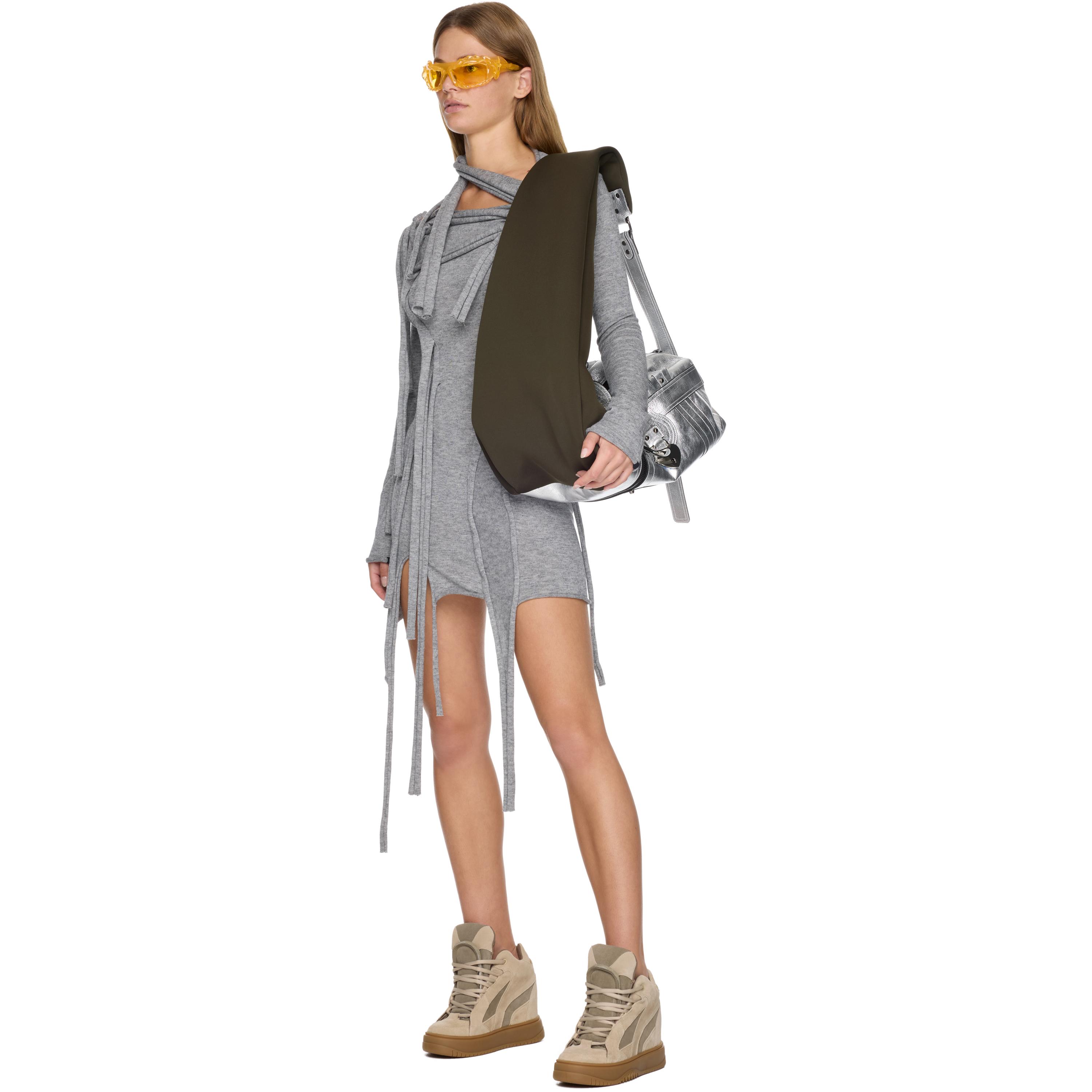 【関税込み】Ottolinger グレー Strappy ニット ミニワンピース OTTOLINGER Mini and short dresses for Women | Online Sale up