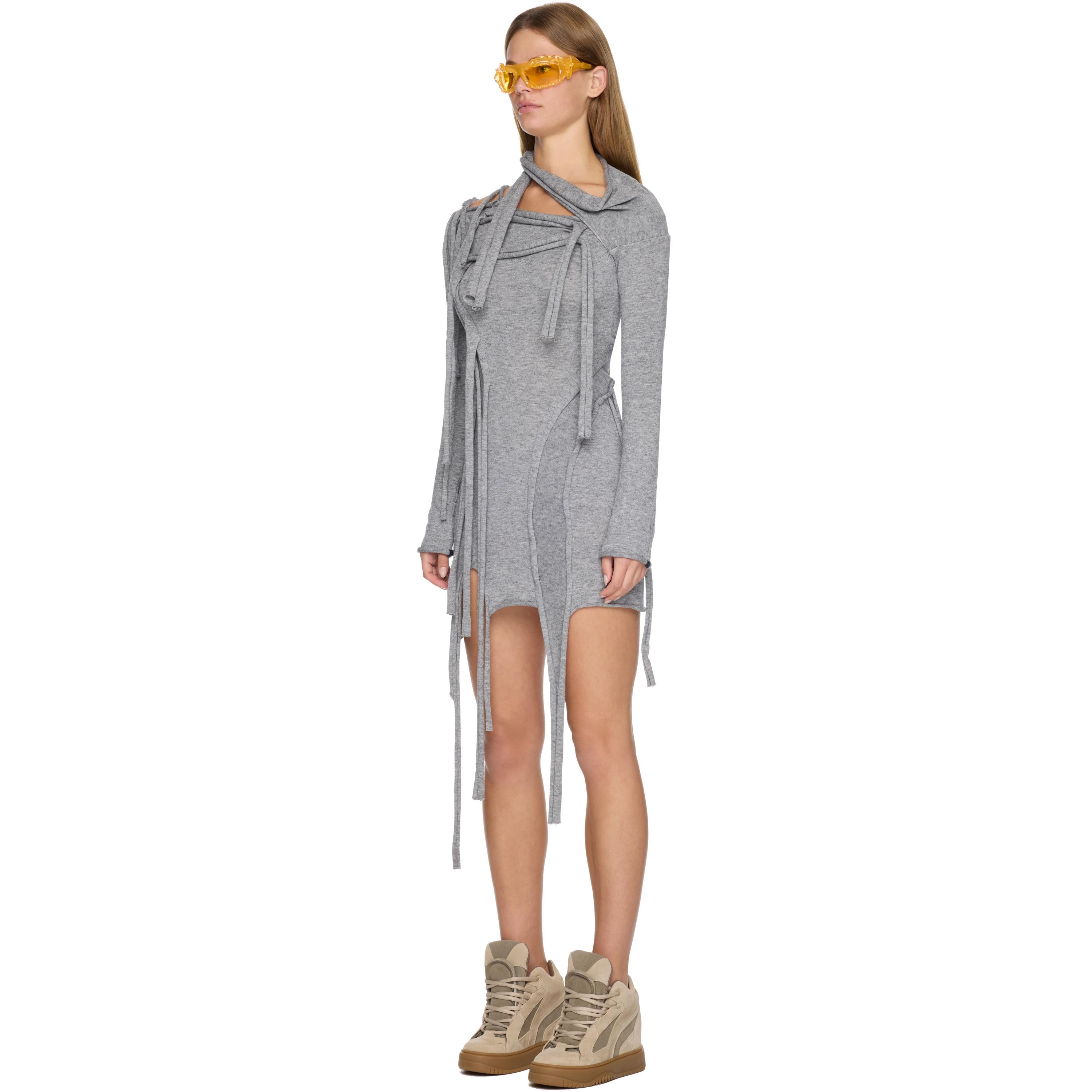 【関税込み】Ottolinger グレー Strappy ニット ミニワンピース OTTOLINGER Mini and short dresses for Women | Online Sale up