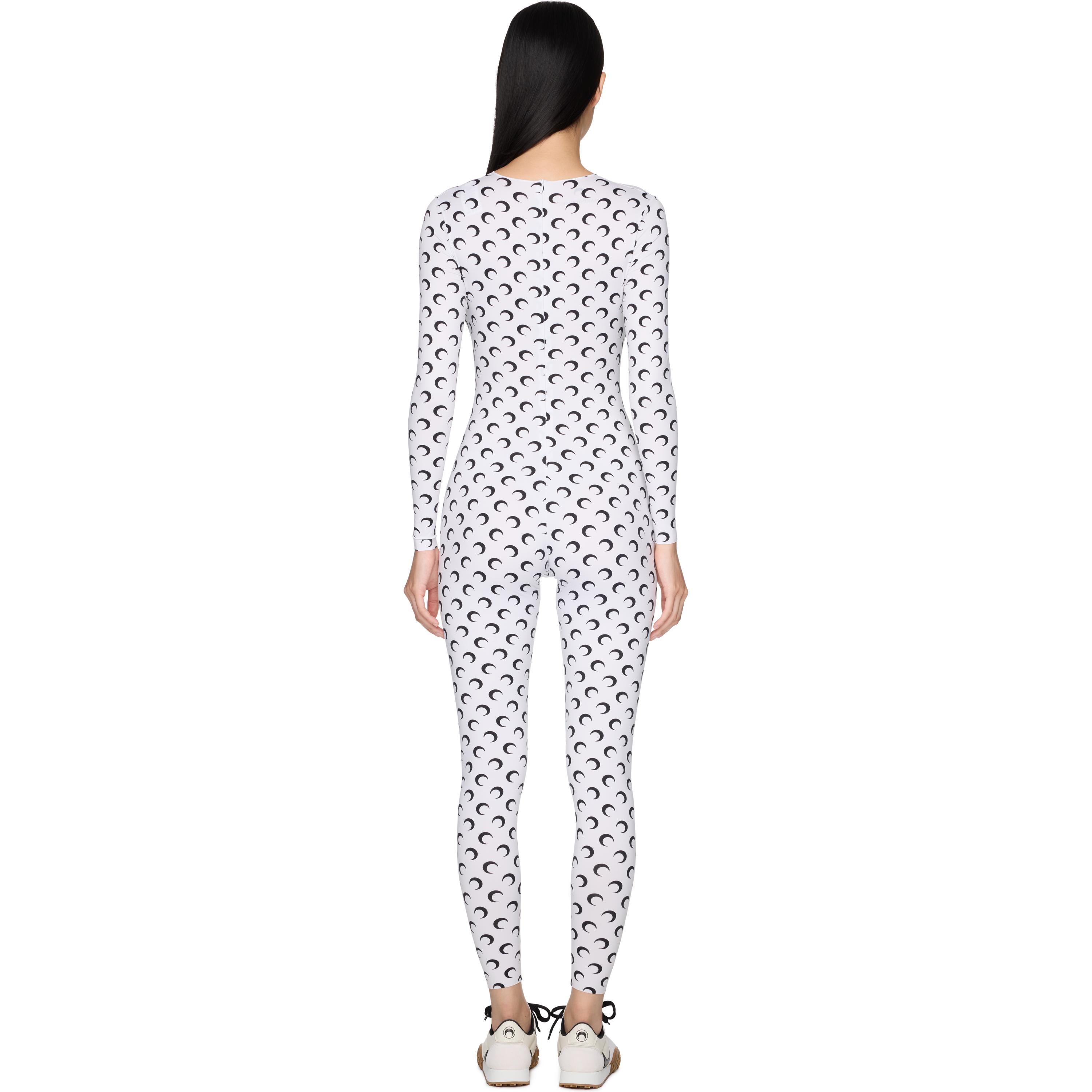 オールインワン・サロペット MARINE SERRE Woman Jumpsuits White WJS002ACJER0001 WH00 Buy Marine Serre Moon All Over Logo Jumpsuit 'White