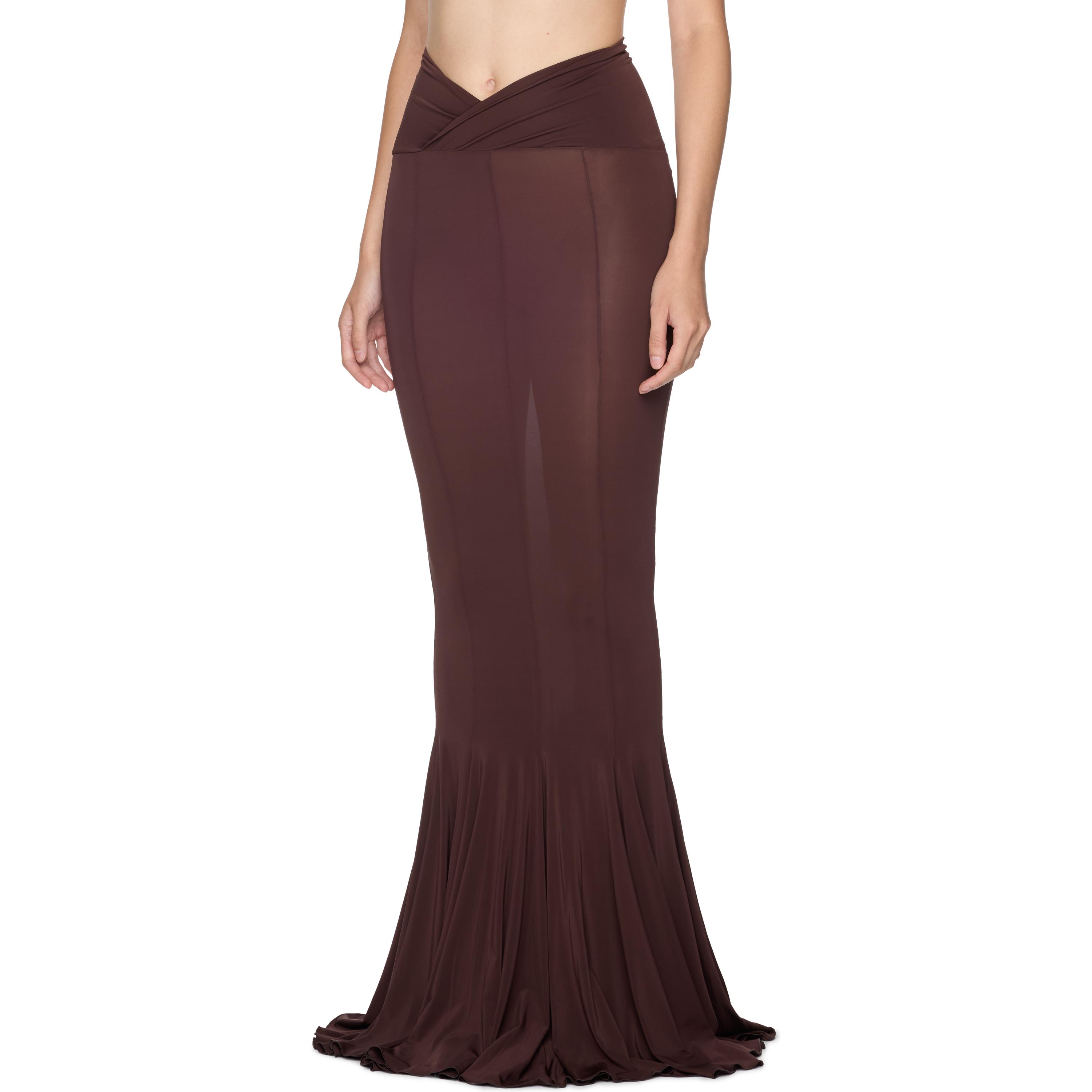 ワンピース NENSI DOJAKA Women Mid Skirts NDAW23DR152CRBRY Purple Nensi Dojaka Sheer Sequined Pencil Skirt | Saks Fifth Avenue