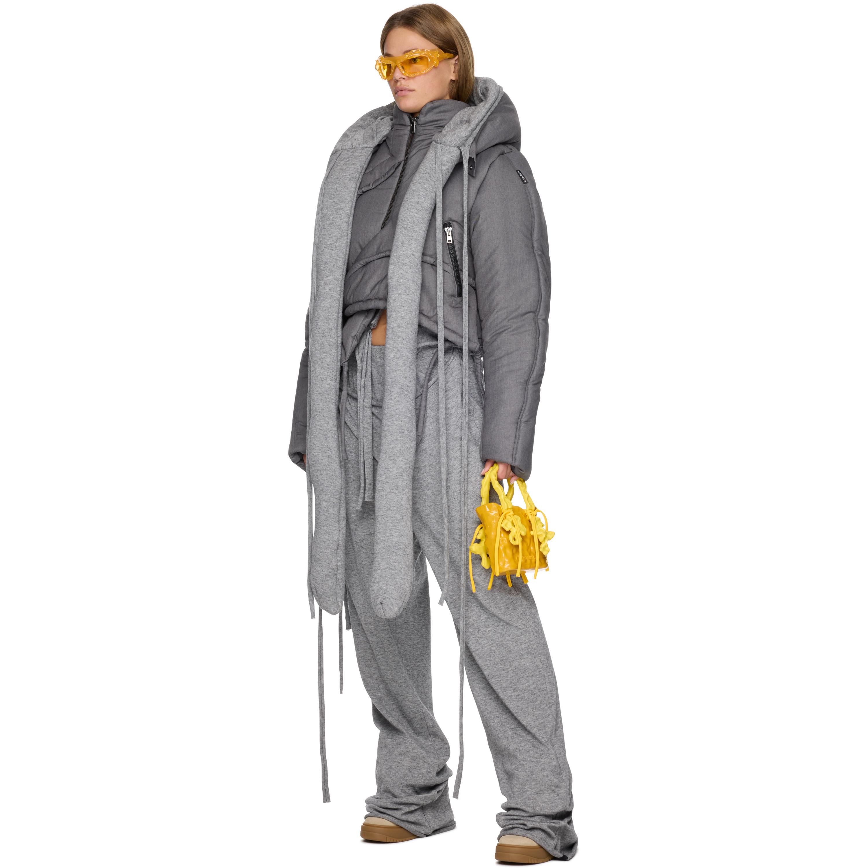 ジャケット Ottolinger Jackets Ottolinger Woven Deconstructed Double Zip Puffer Jacket in