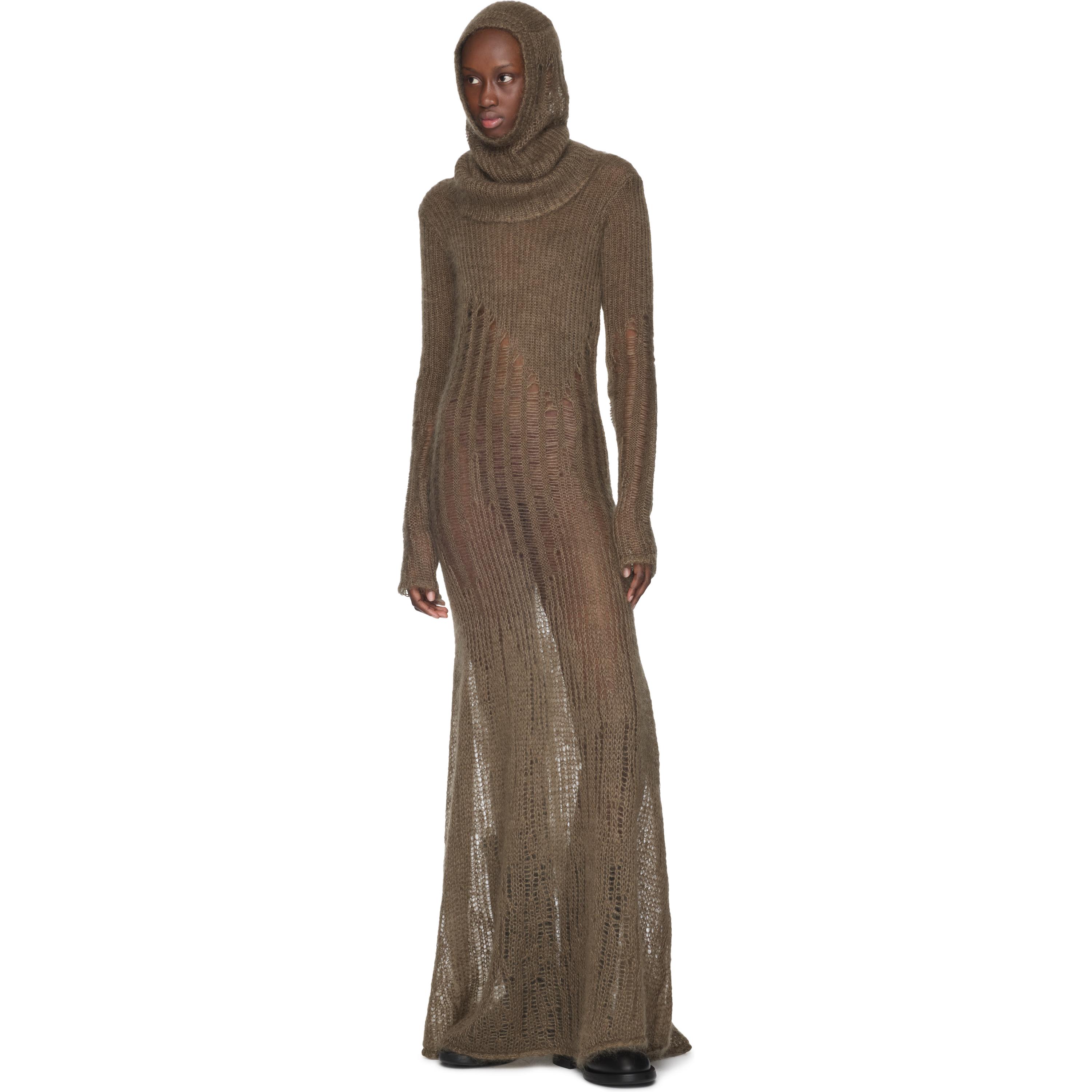 ワンピース Ann Demeulemeester DEMY X-LONG HIGH SLIT LONG SLEEVE DRESS Ann Demeulemeester Maxi dresses for Women | Online Sale up