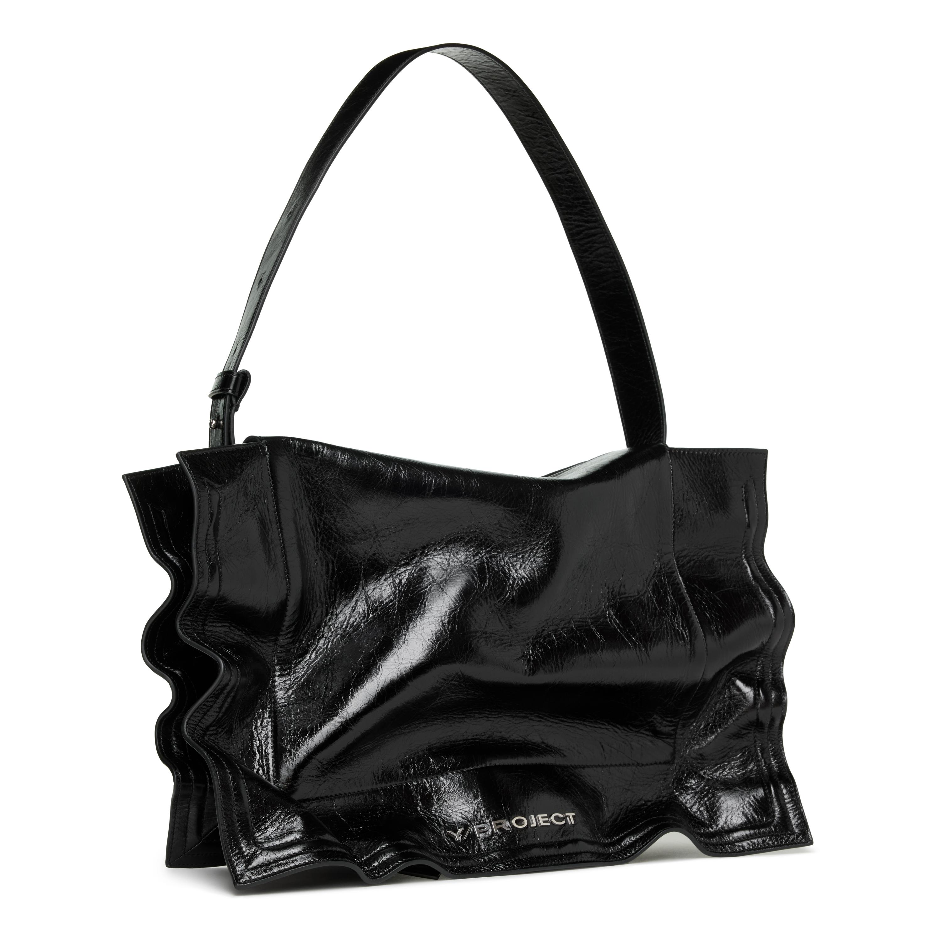 トートバッグ Y PROJECT Black Leather Handbag Y/Project Mini Wire Tote Bag | Black | FARFETCH