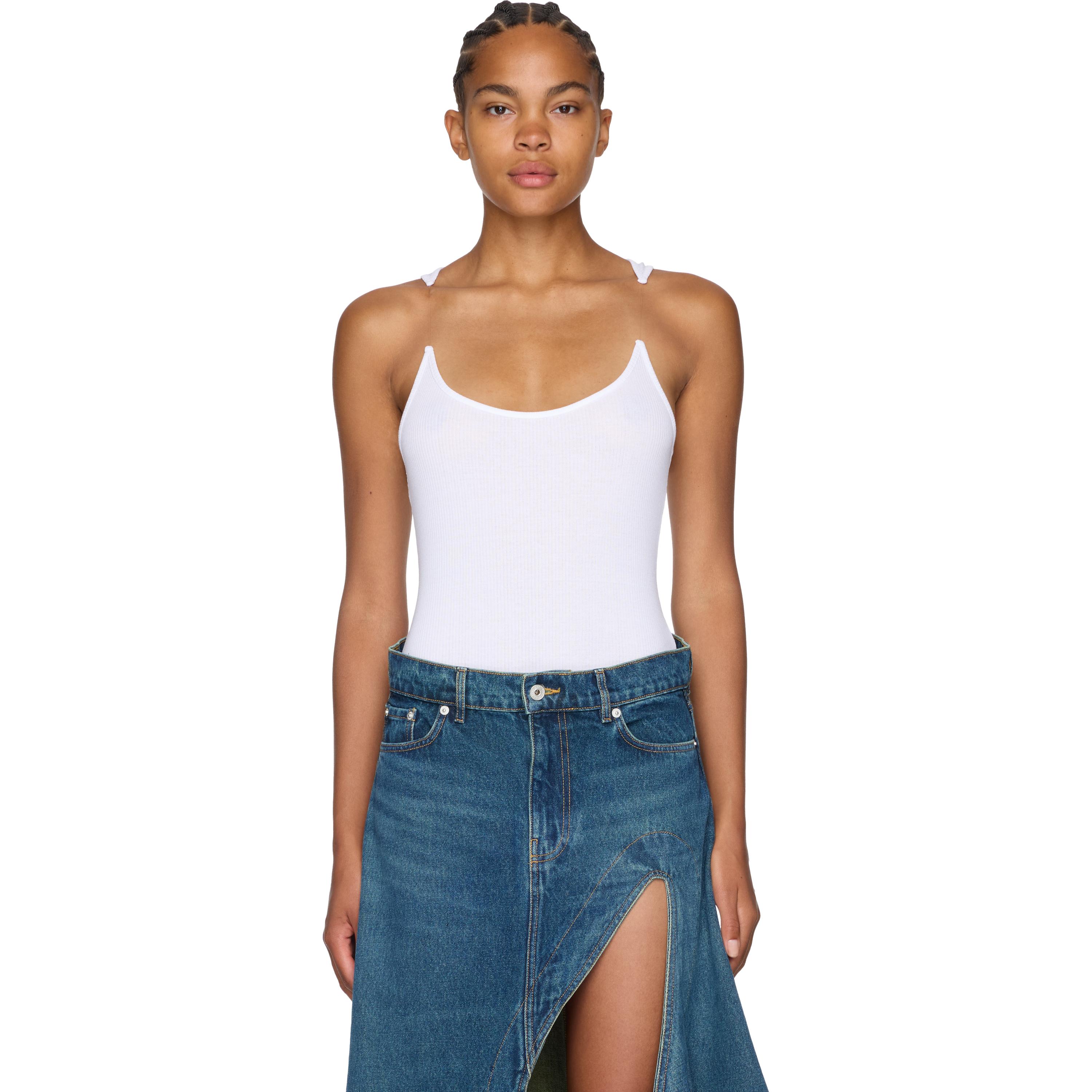 Y/PROJECT ホワイト タンクトップ Y/Project White Invisible Strap Tank Top Y/Project