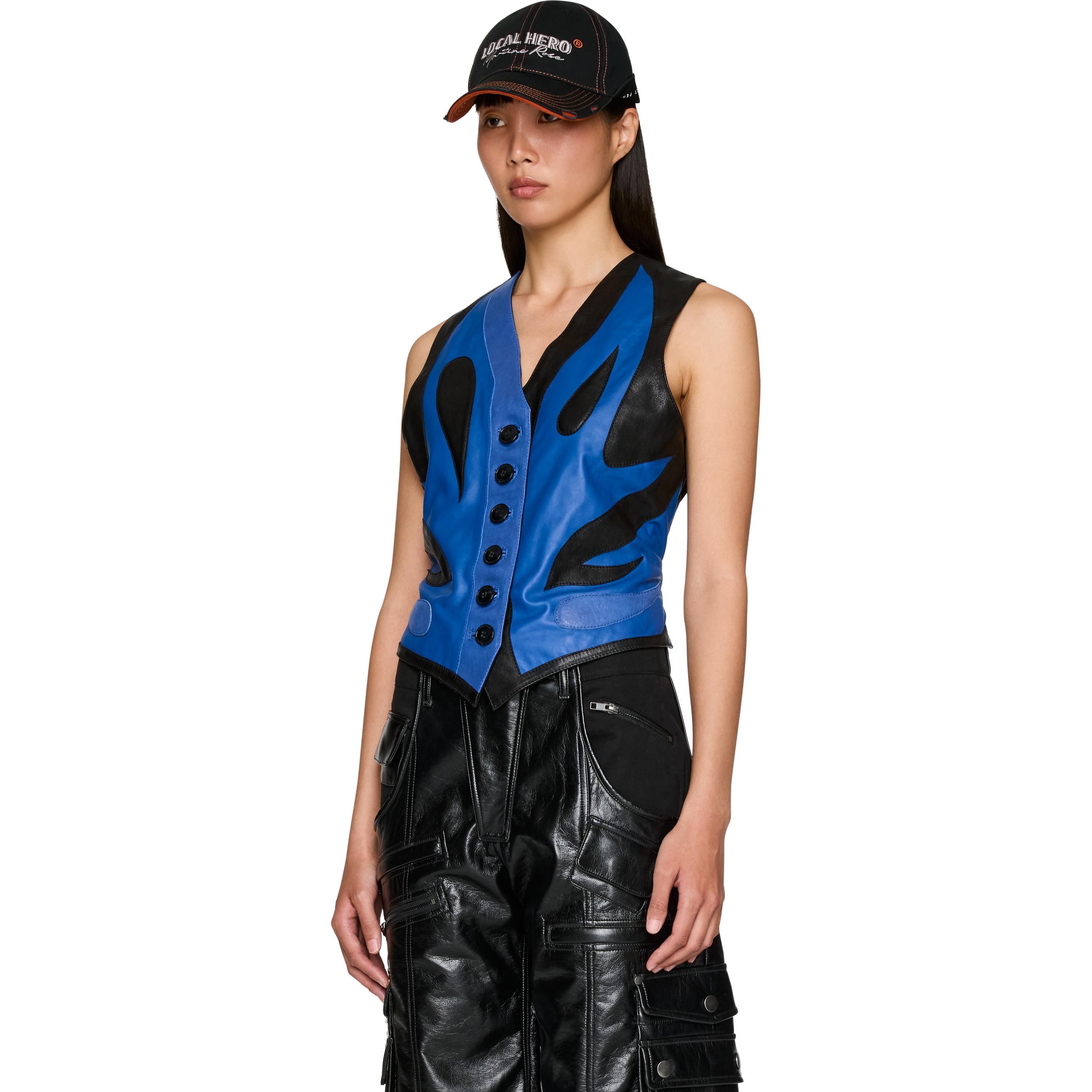 Martine Rose Appliqué Waistcoat Top in Blue | Lyst