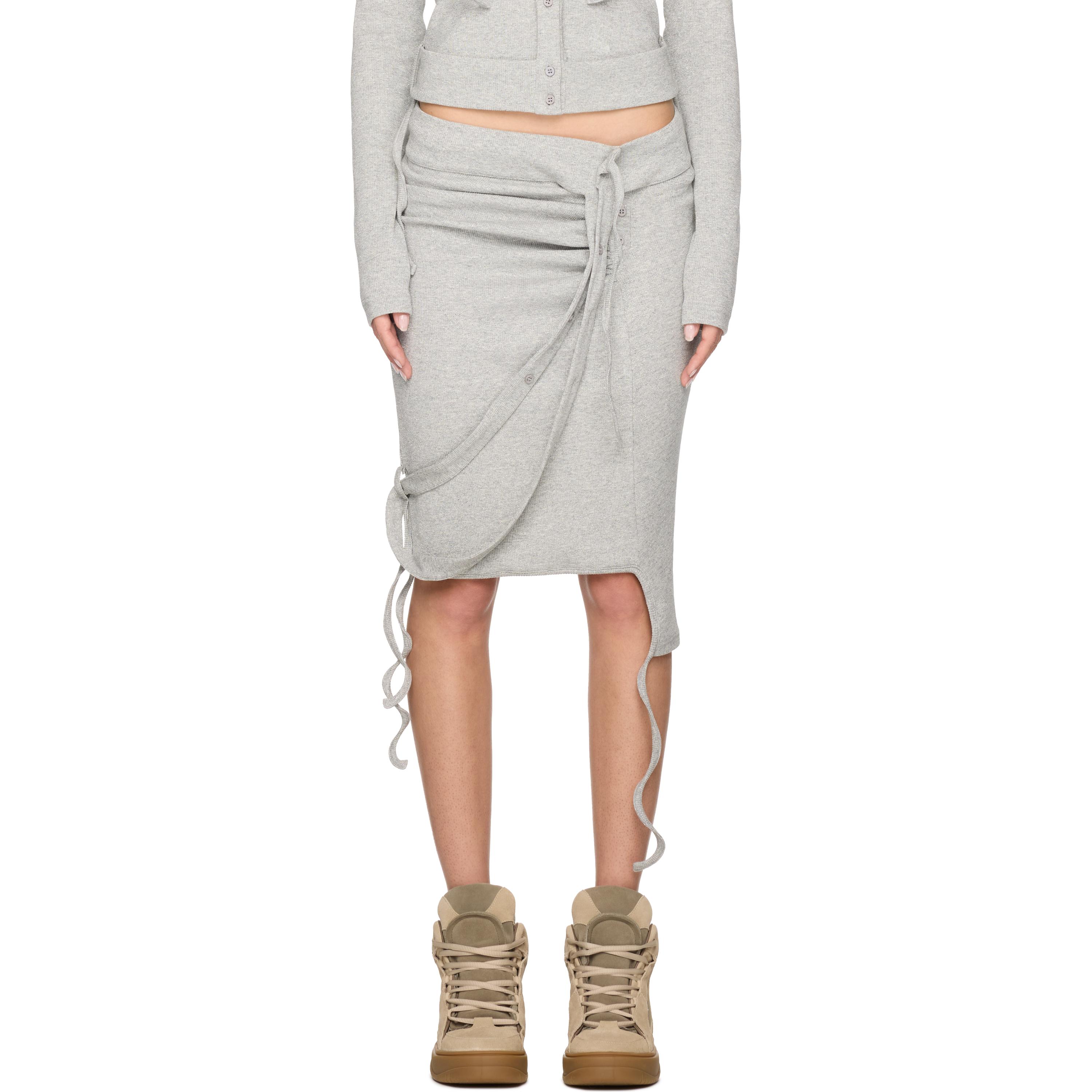 スカート OTTOLINGER Woman Skirt Grey 10430010402 GRYSLV Ottolinger Grey Denim Wrap Skirt - Fabric of Society