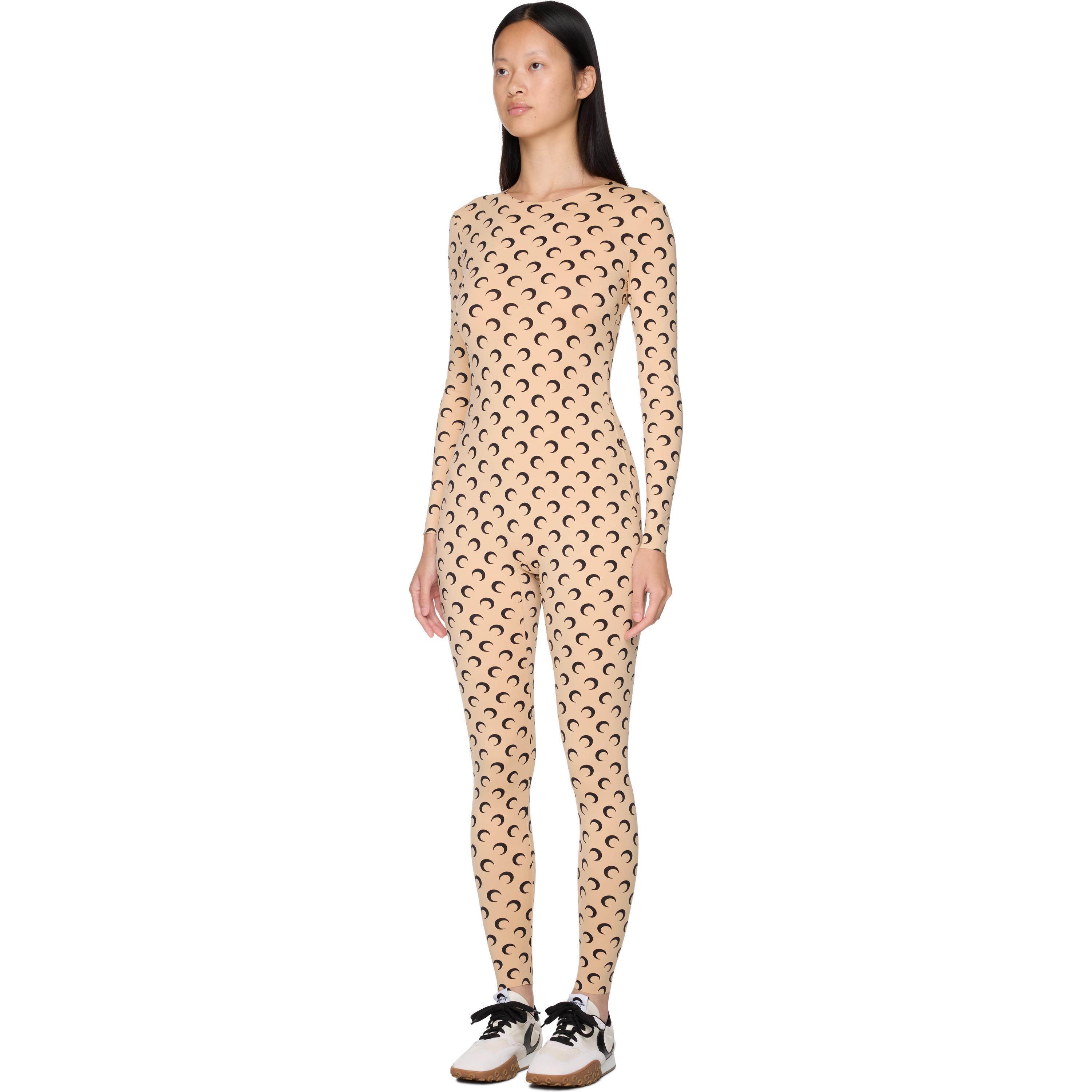 オールインワン・サロペット MARINE SERRE Woman Jumpsuits White WJS002ACJER0001 WH00 Recycled Jersey Moon Catsuit • Marine Serre