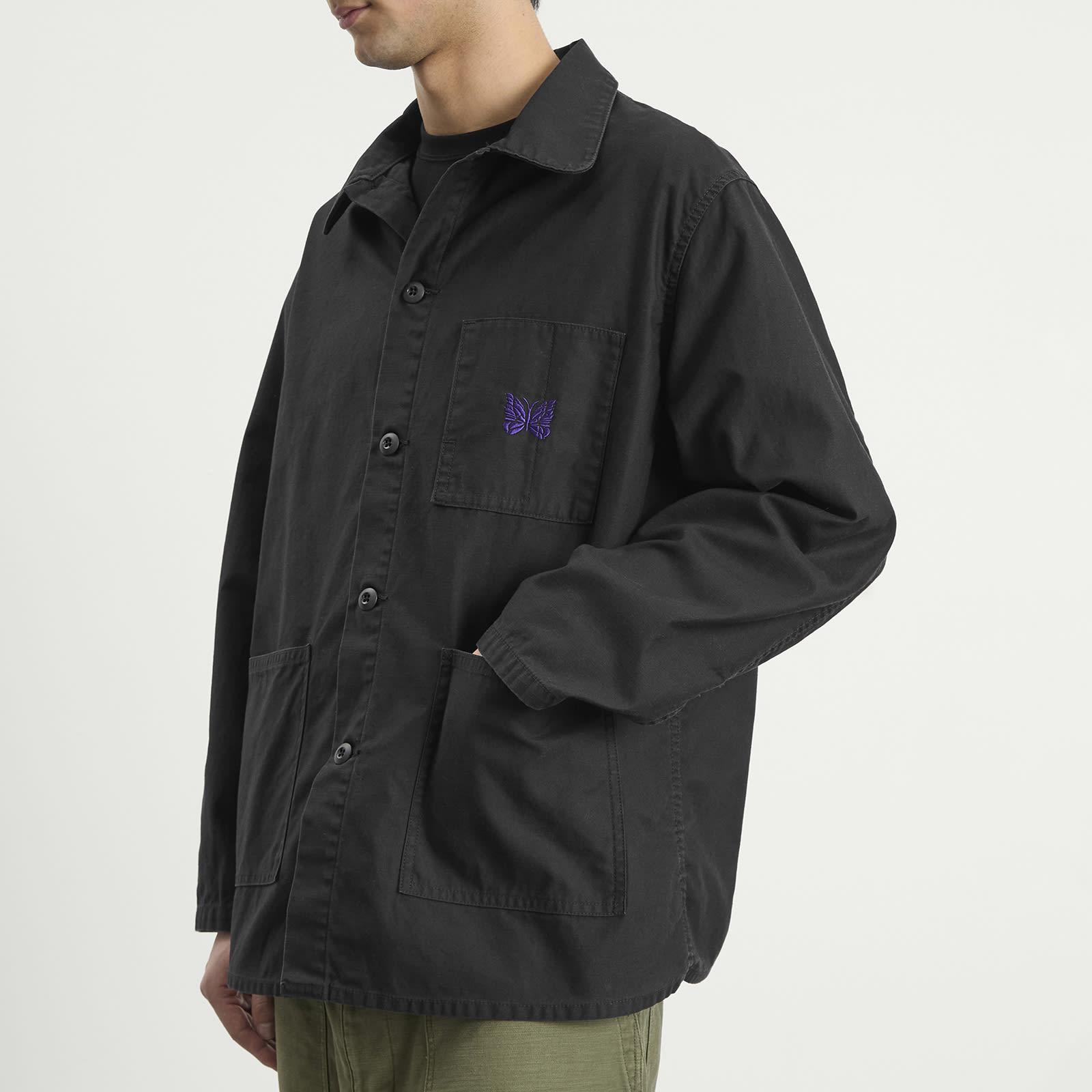 Needles Reversed Sateen Coverall Jacket in Black for Men | Lyst UK